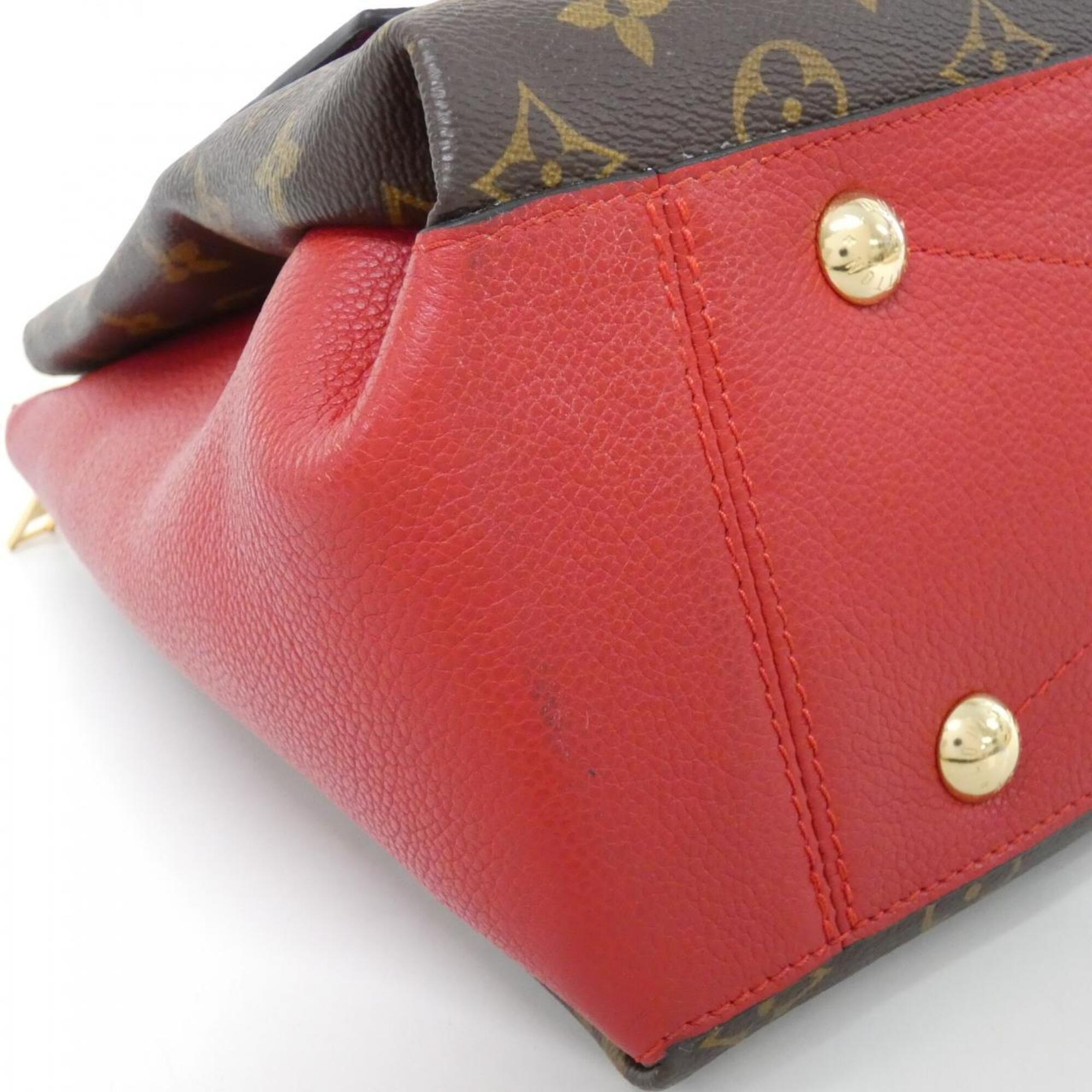 Louis Vuitton Brown Coated Canvas Leather Shoulder Bag (Pre-Owned)