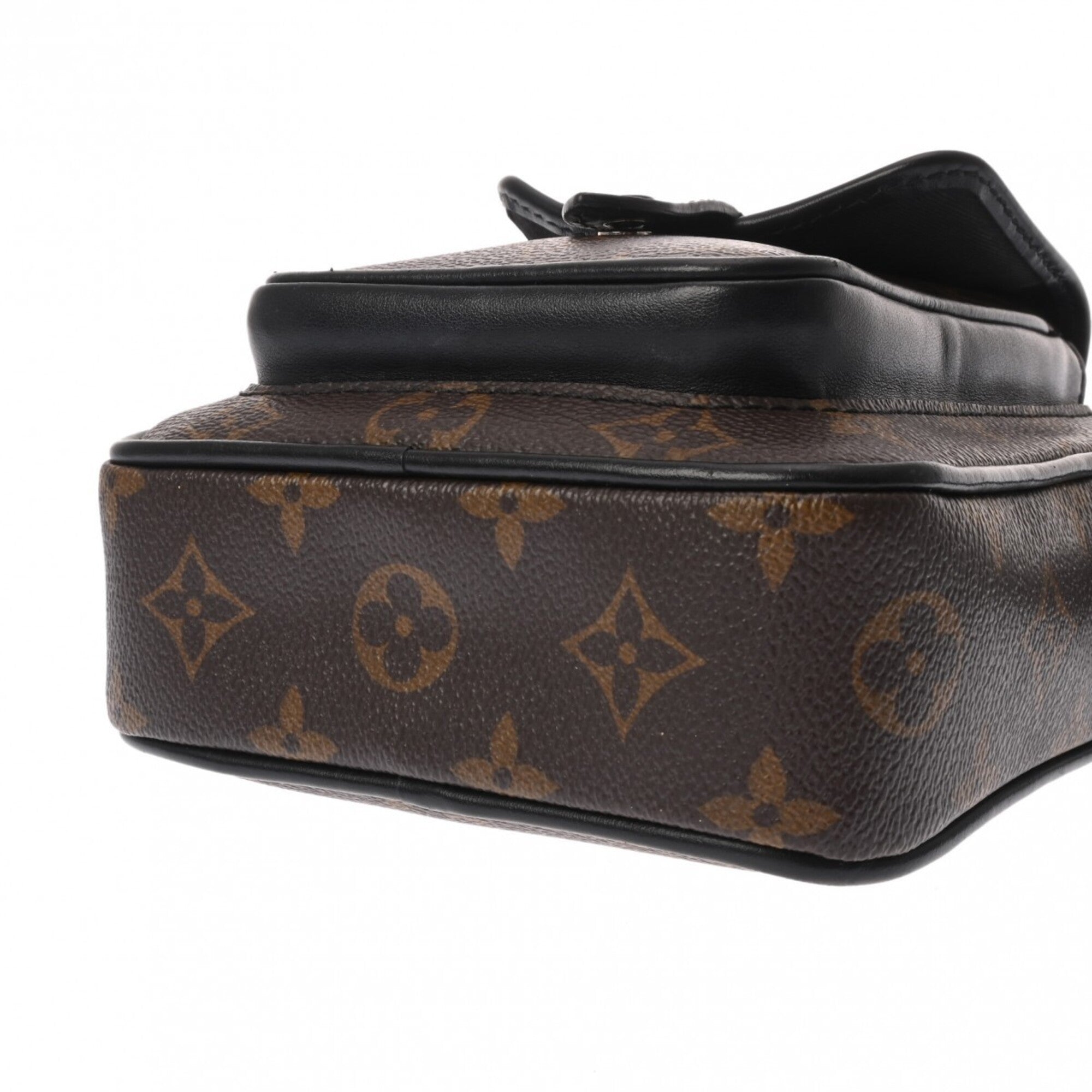 Louis Vuitton Black Brown Monogram Canvas Shoulder Bag (Pre-Owned)
