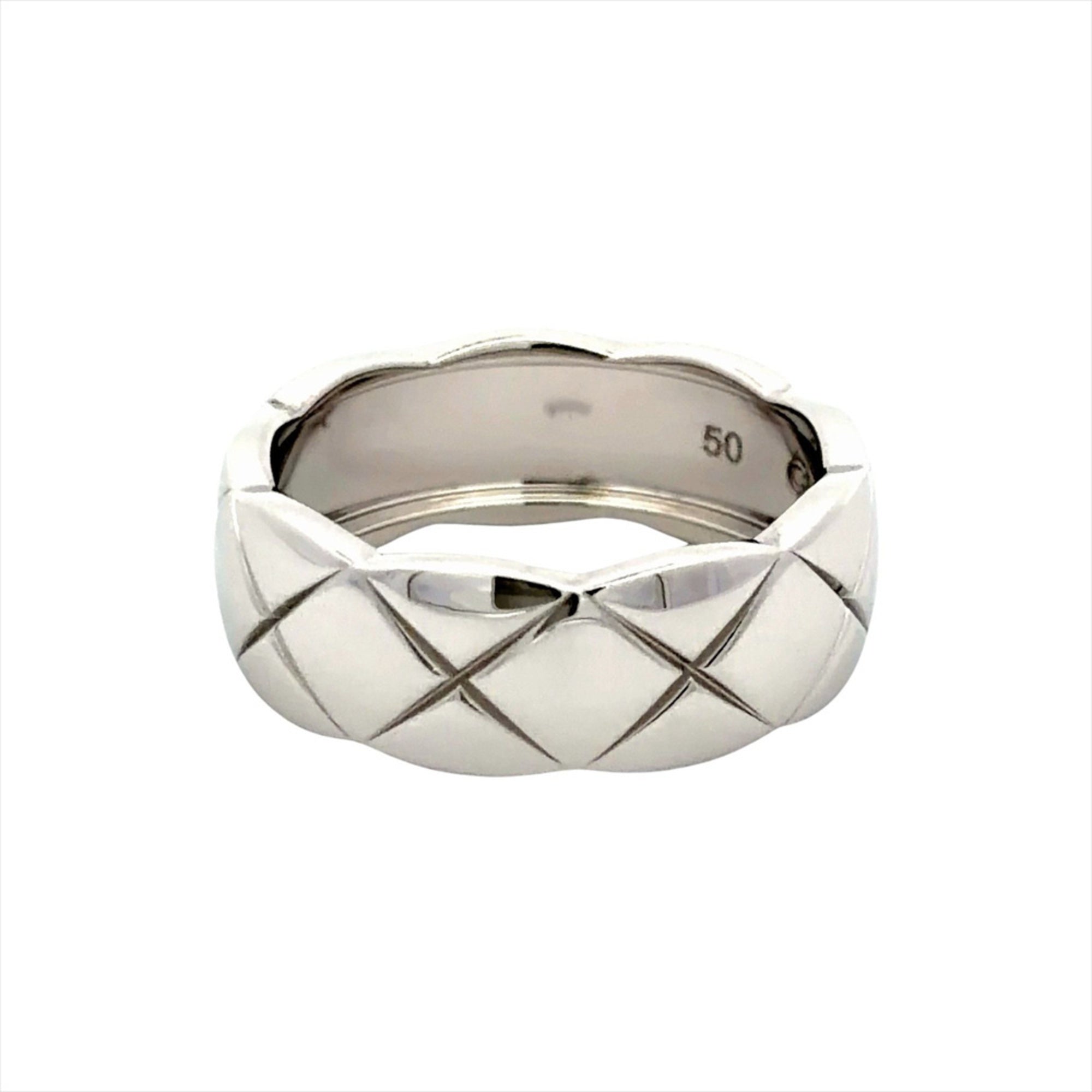 Chanel White Gold White Gold (18K) Band Ring (Pre-Owned)