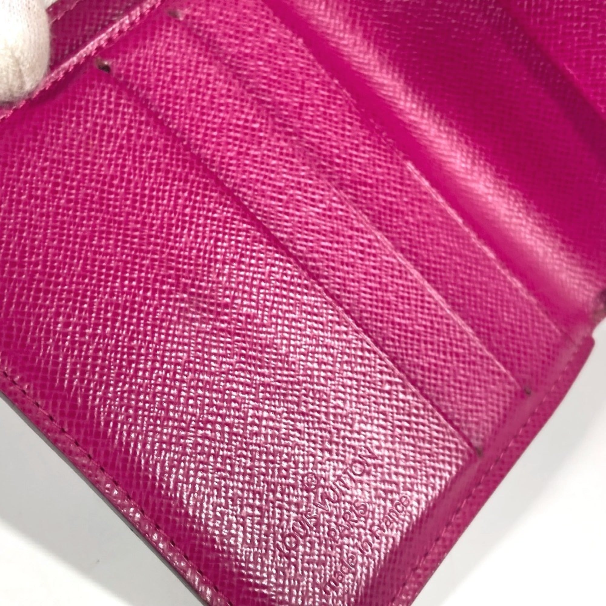 Louis Vuitton Brown Fuchsia Pink Monogram Wallet (Bi-Fold) (Pre-Owned)