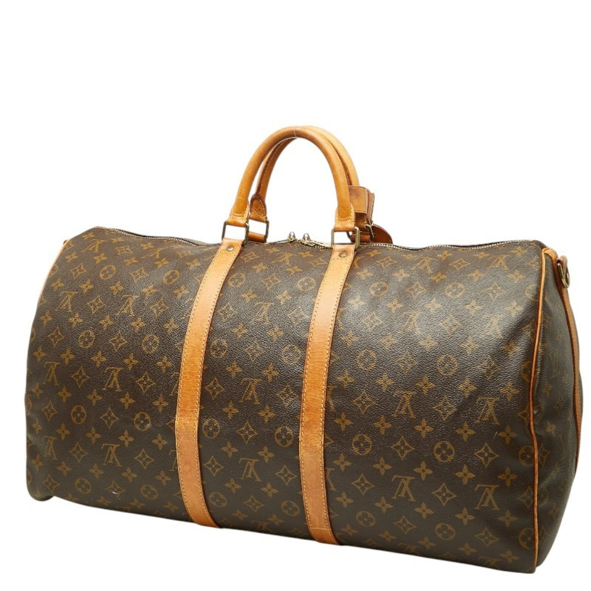 Louis Vuitton Brown Pvc Leather Boston Bag Shoulder Bag (Pre-Owned)