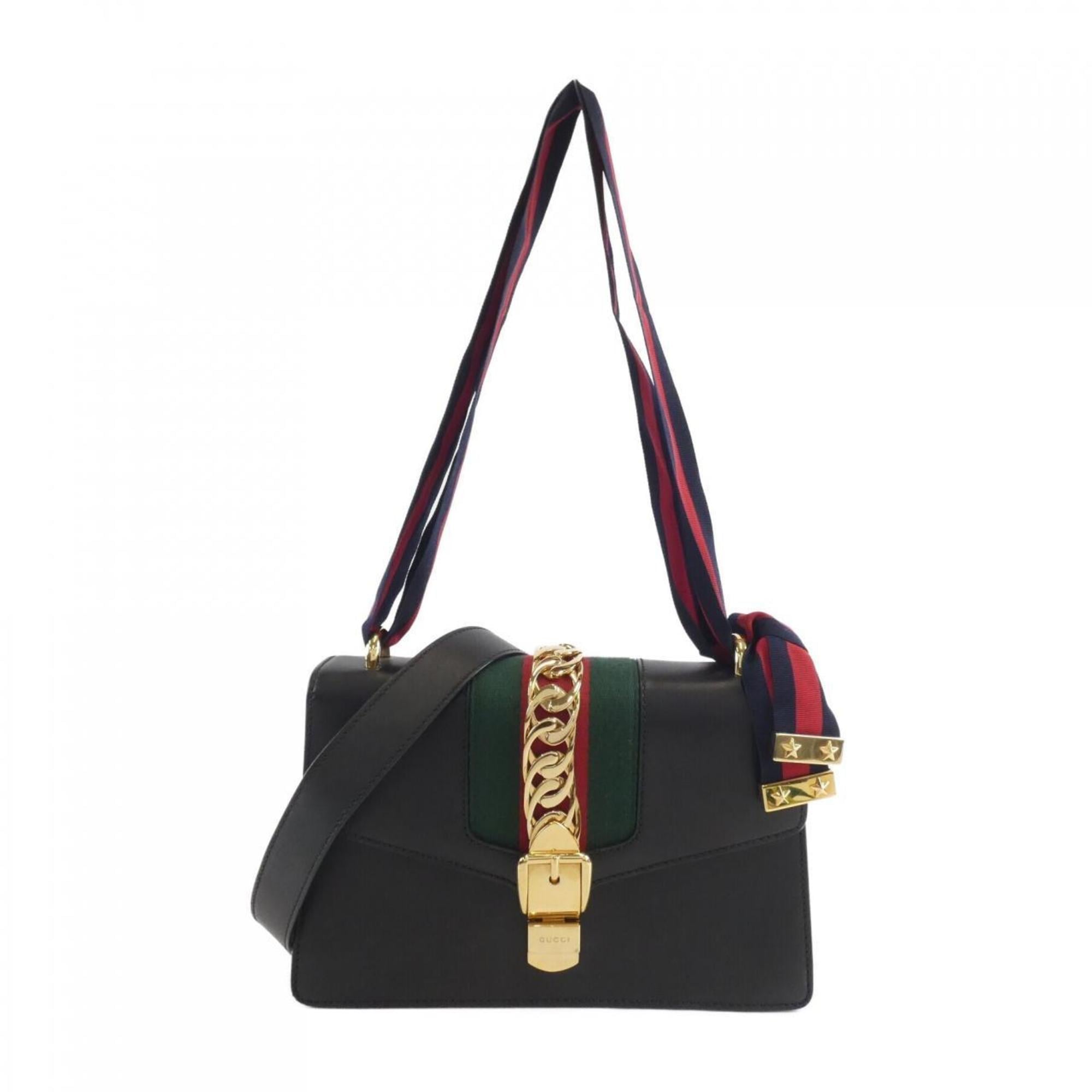 Gucci Black Leather Shoulder Bag (Pre-Owned)