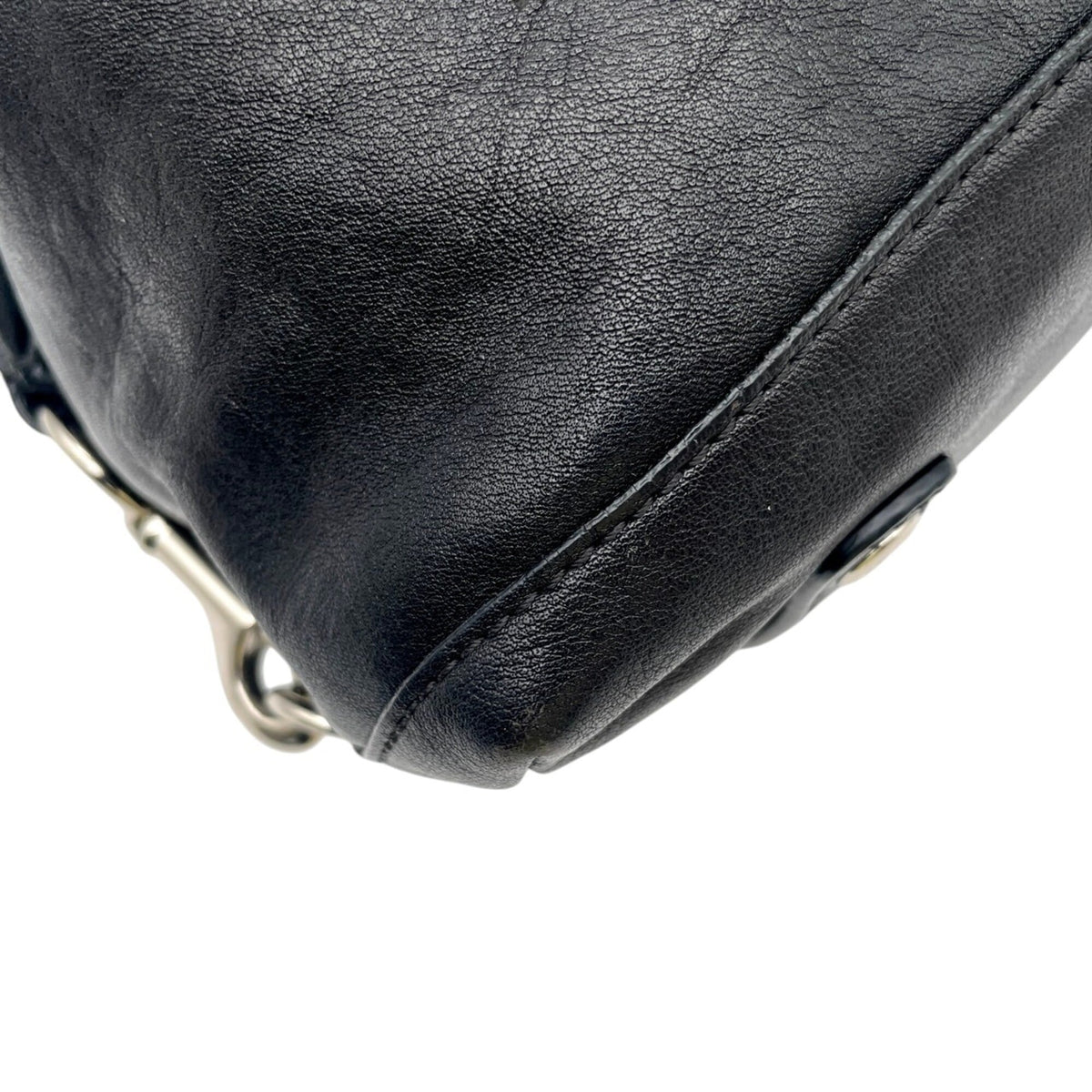 Coach Black Leather Handbag Shoulder Bag (Pre-Owned)
