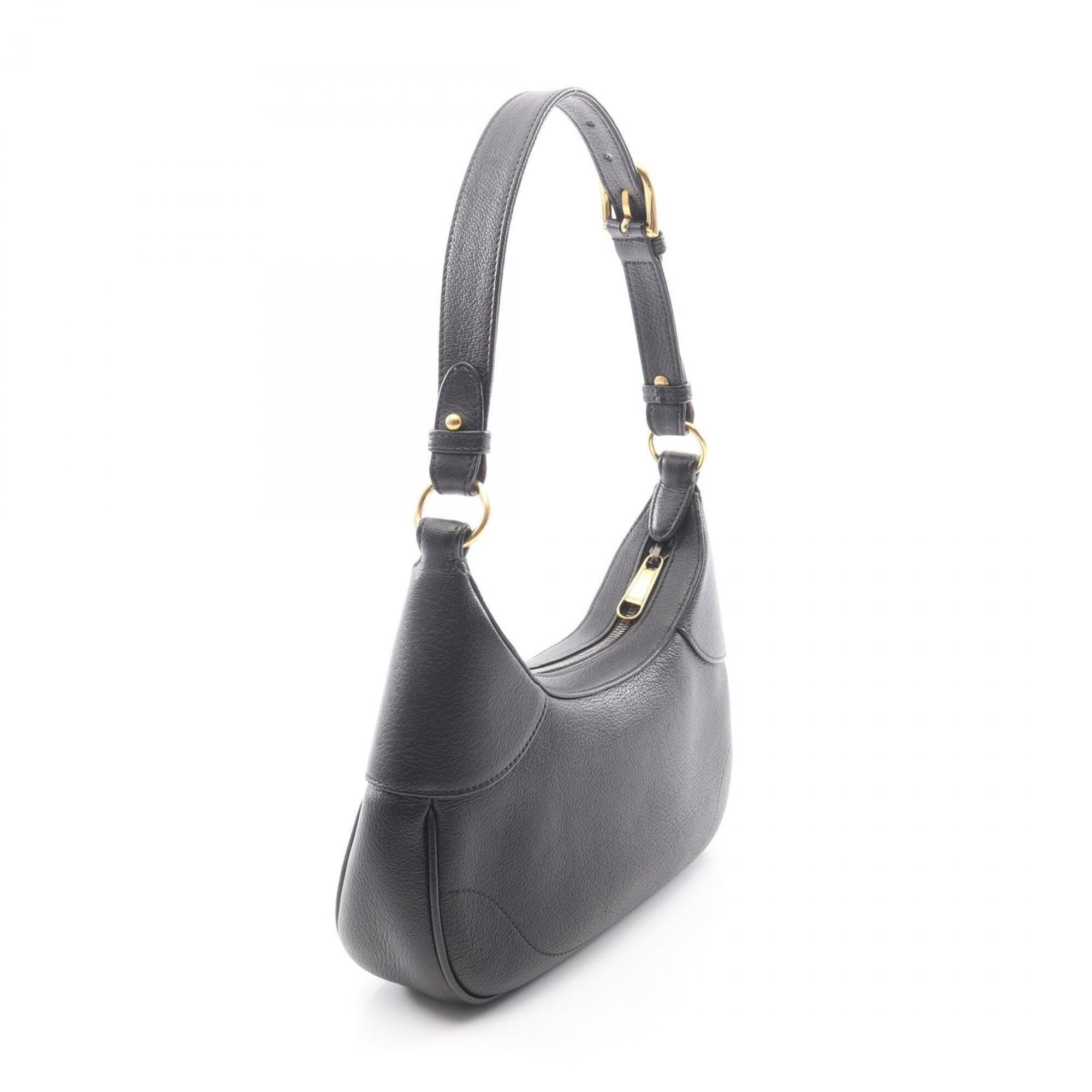Gucci Black Leather Handbag Shoulder Bag (Pre-Owned)