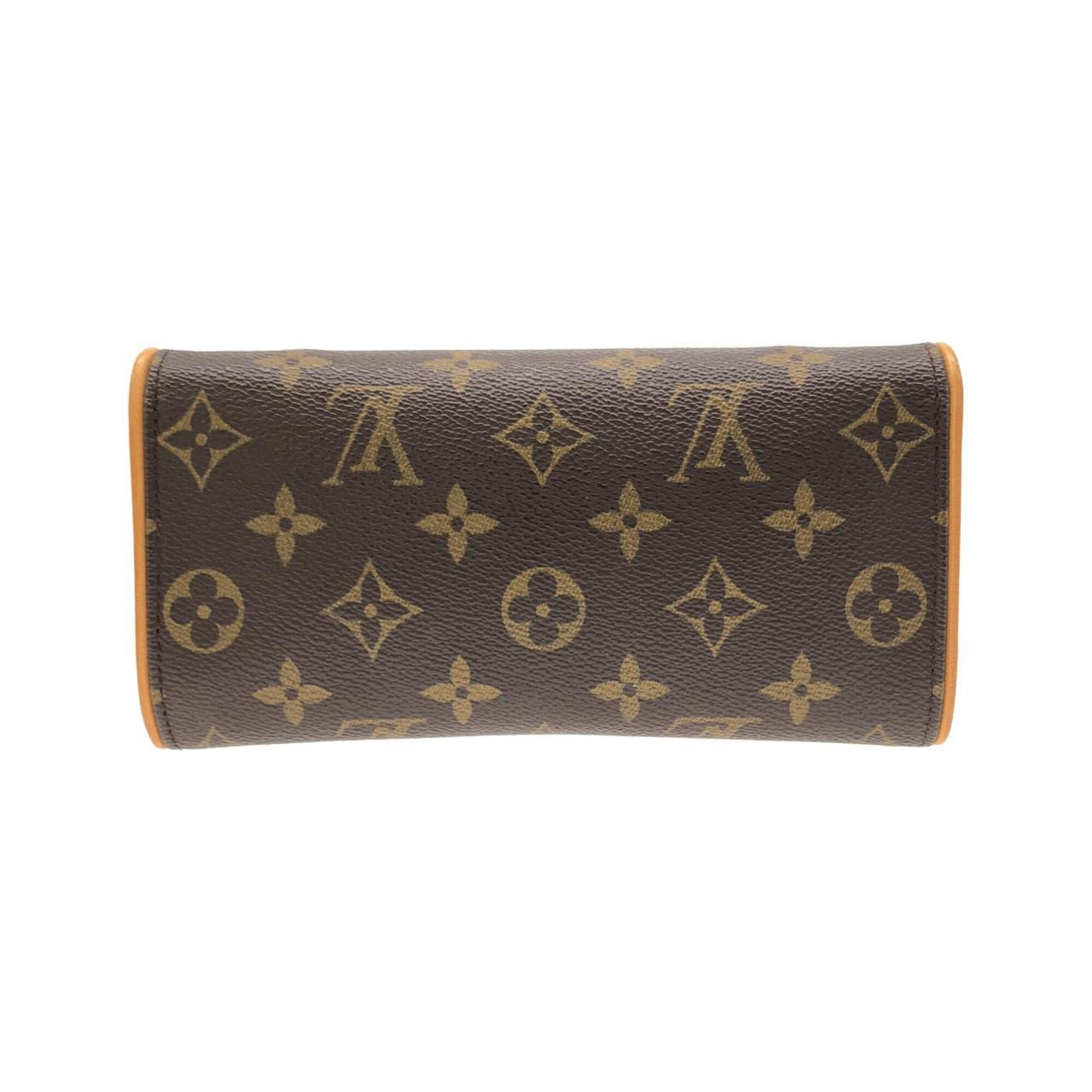 Louis Vuitton Marron Coated Canvas Pochette Shoulder Bag (Pre-Owned)