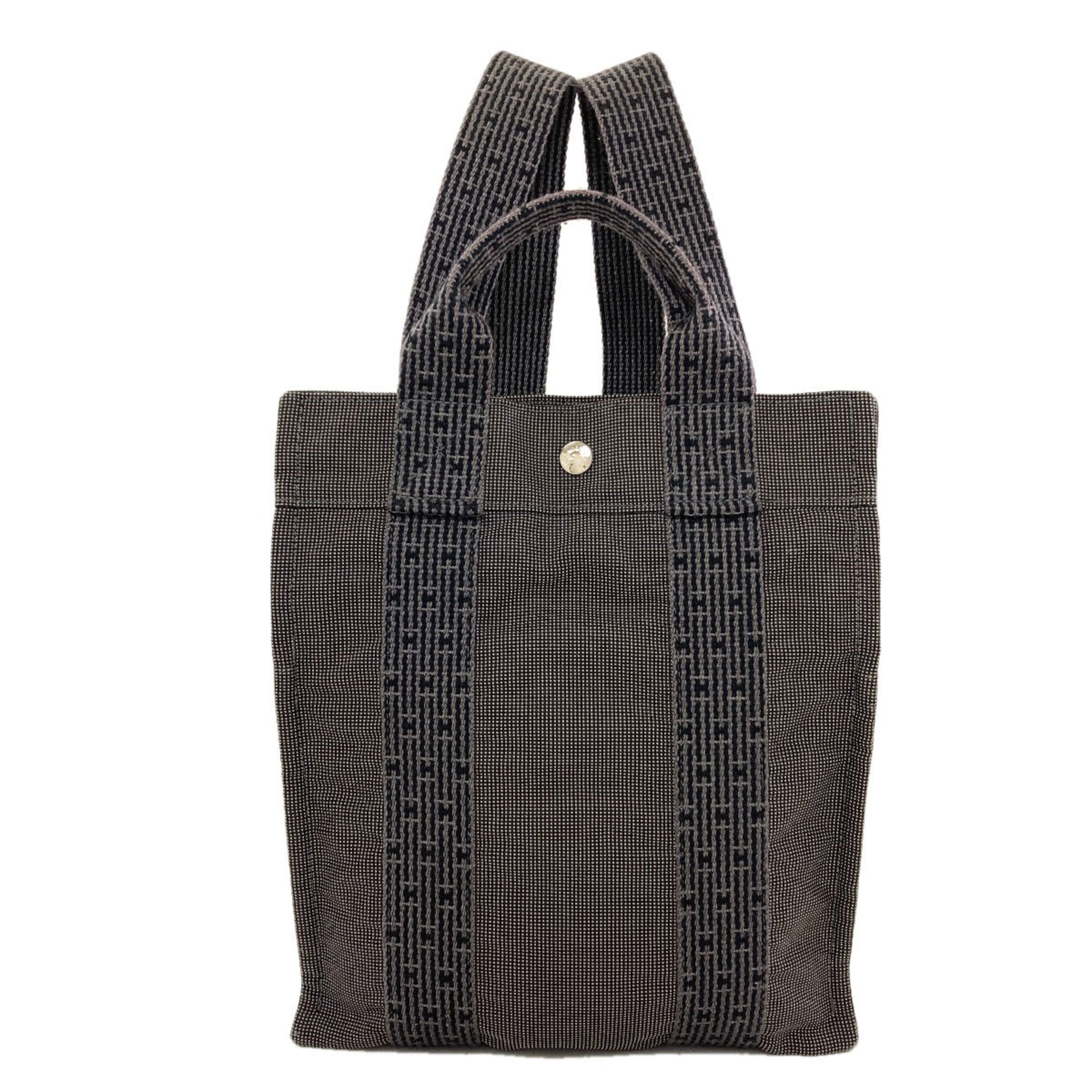 Hermes Her Line Gray Canvas Backpack (Pre-Owned)