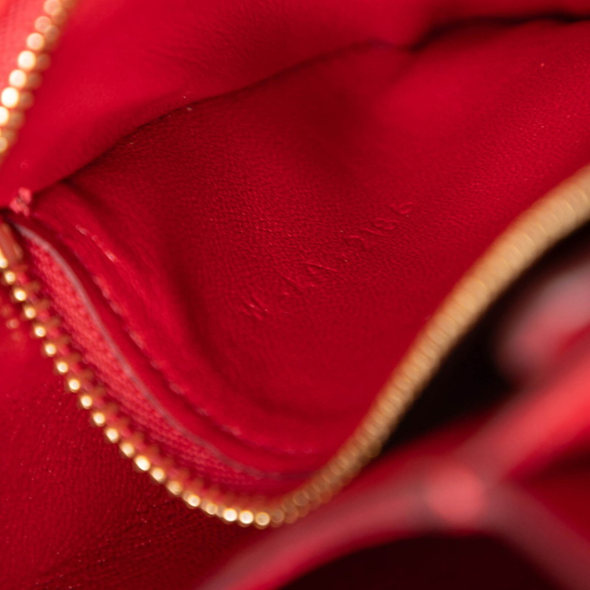 Celine Red Color Leather Shoulder Bag (Pre-Owned)