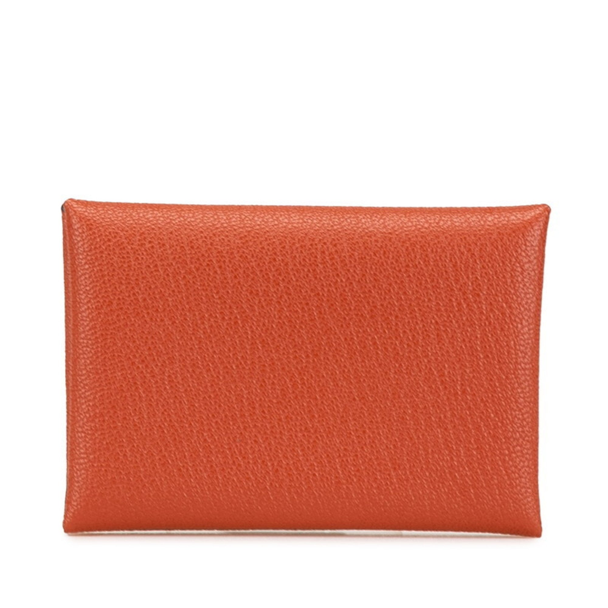 Hermes Brown Chevre Leather Coin Purse/Coin Case (Pre-Owned)