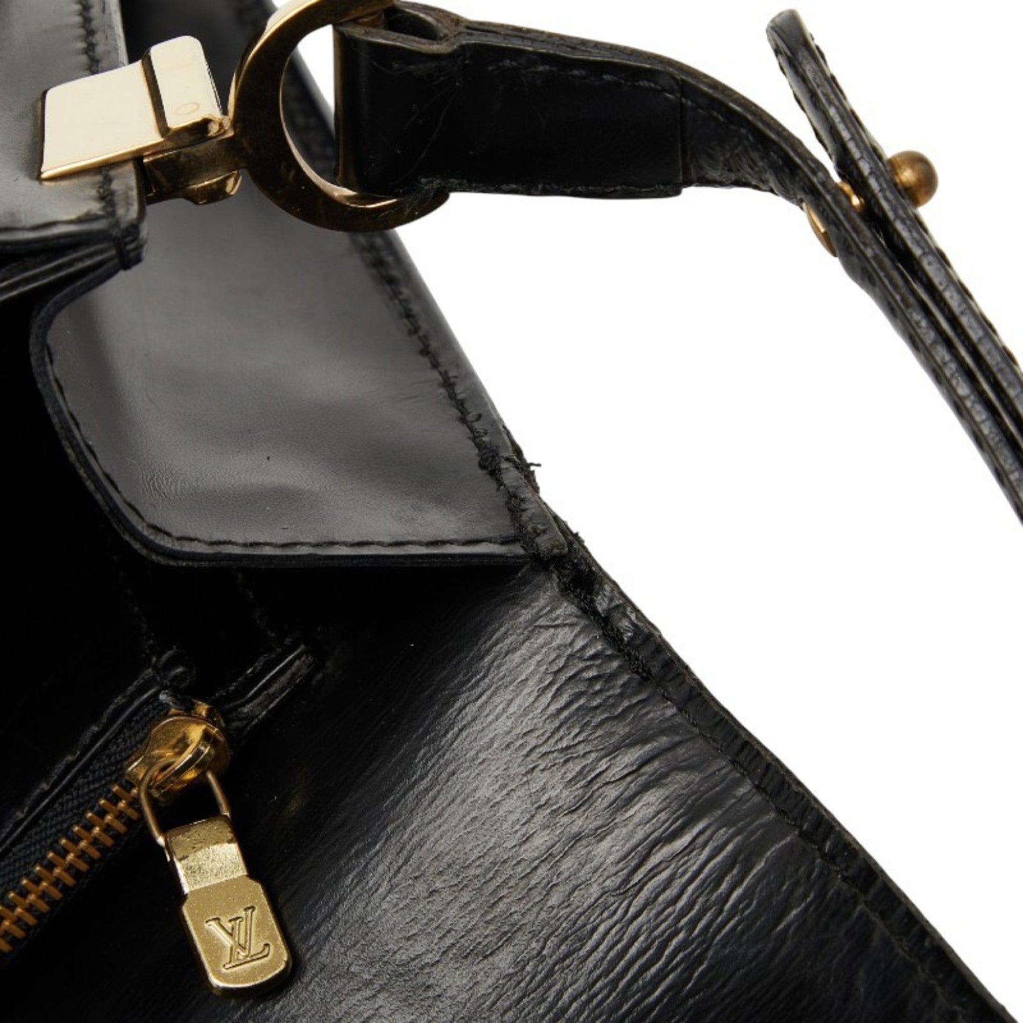 Louis Vuitton Black Noir Cuir Ombre Leather Shoulder Bag (Pre-Owned)