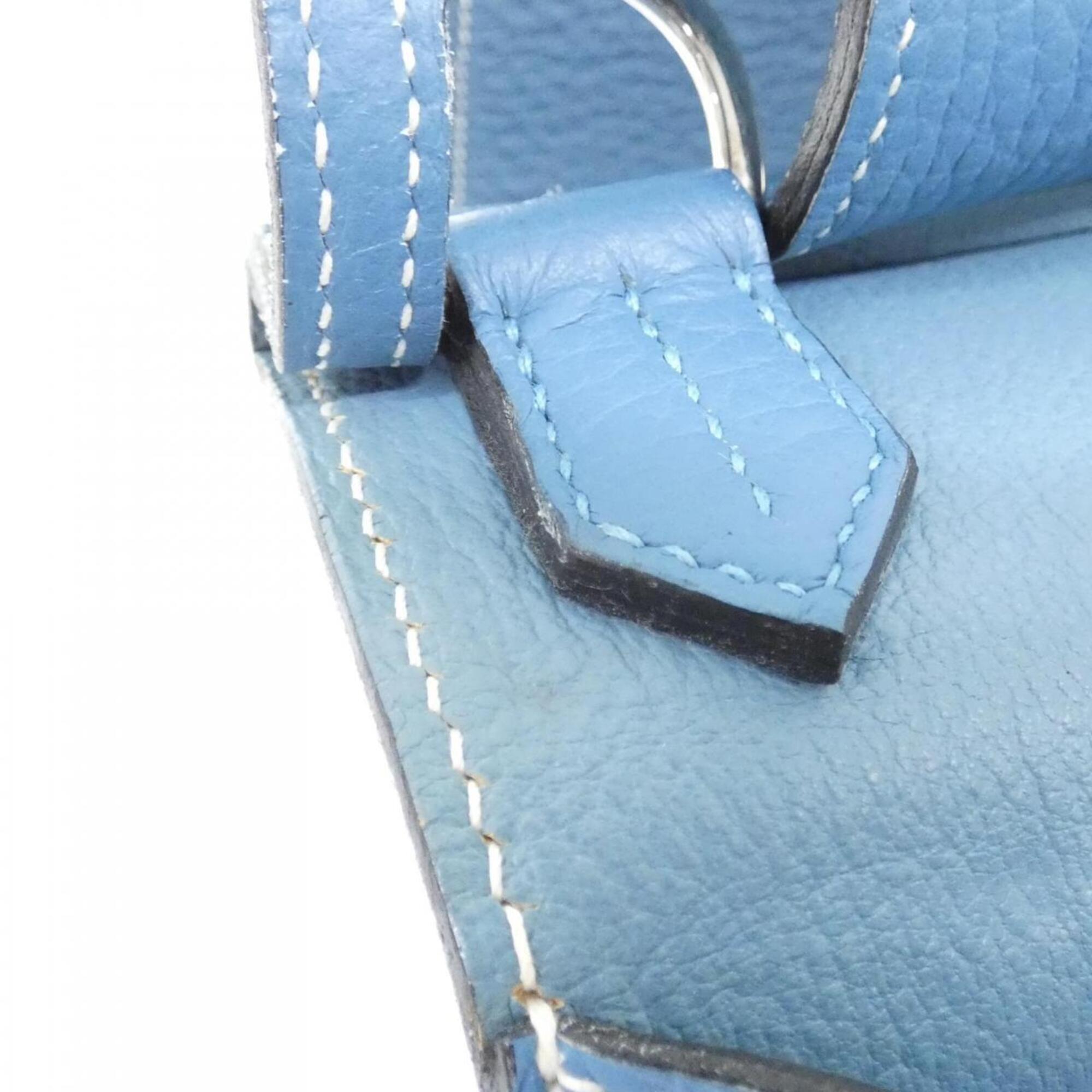 Hermes Blue Jean Taurillon Clemence Leather Shoulder Bag (Pre-Owned)