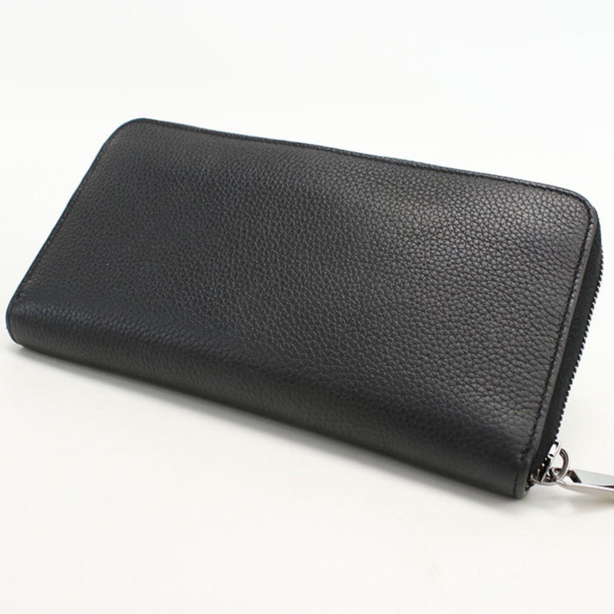 Christian Dior Black Leather Long Wallet (Bi-Fold) (Pre-Owned)
