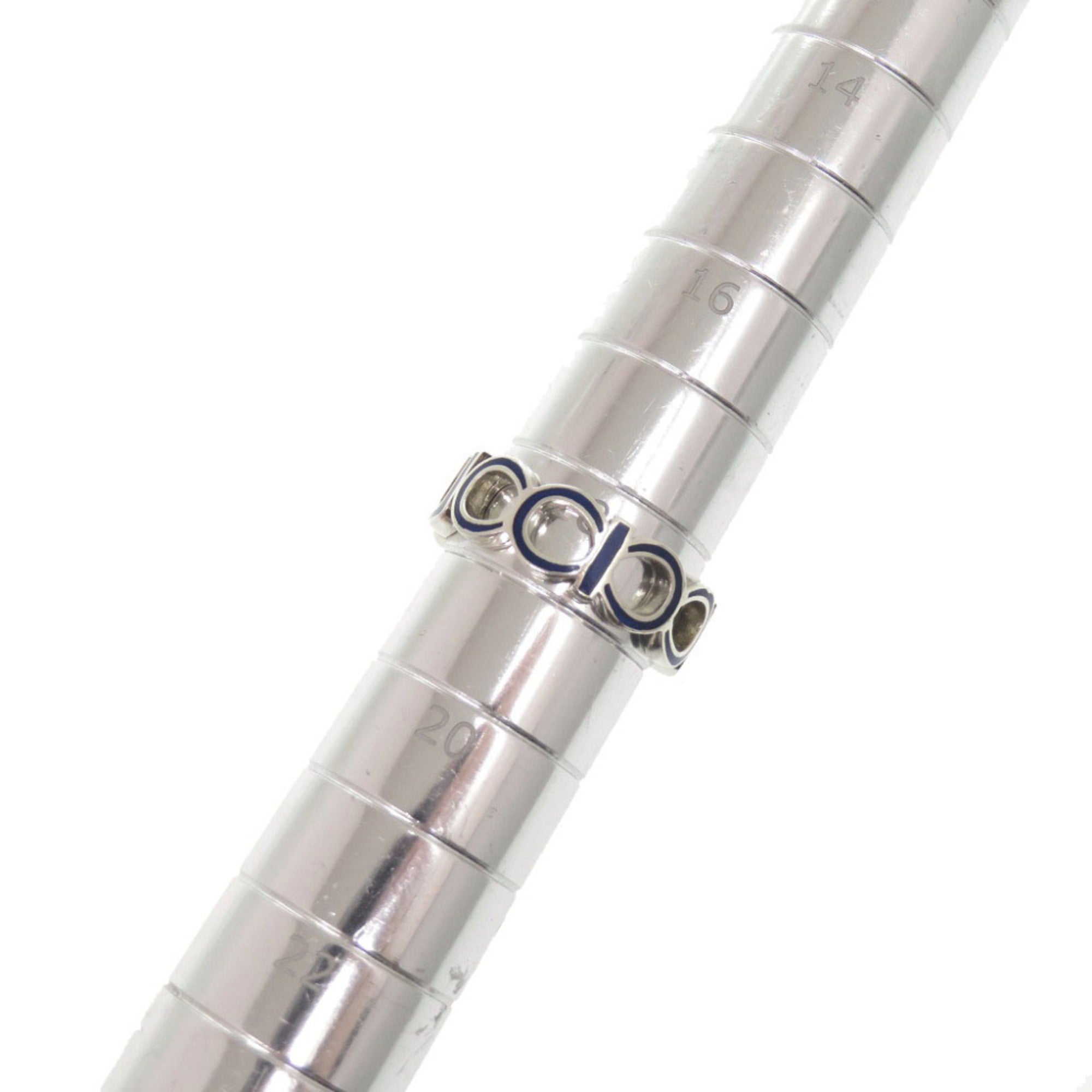 Gucci Silver Blue Silver 925 Band Ring (Pre-Owned)
