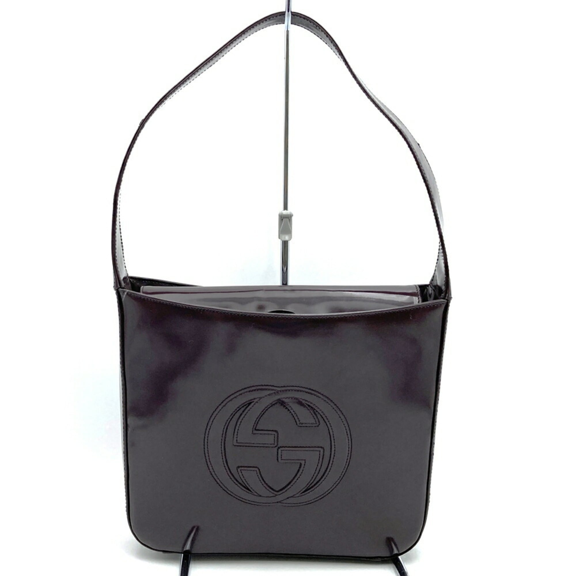 Gucci Brown Patent Leather Shoulder Bag (Pre-Owned)