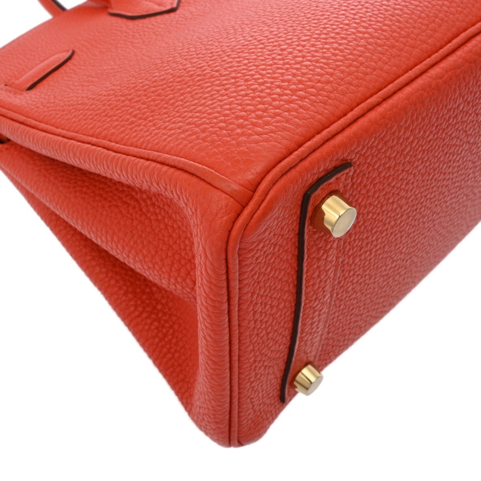 Hermes Orange Poppy Togo Leather Handbag (Pre-Owned)