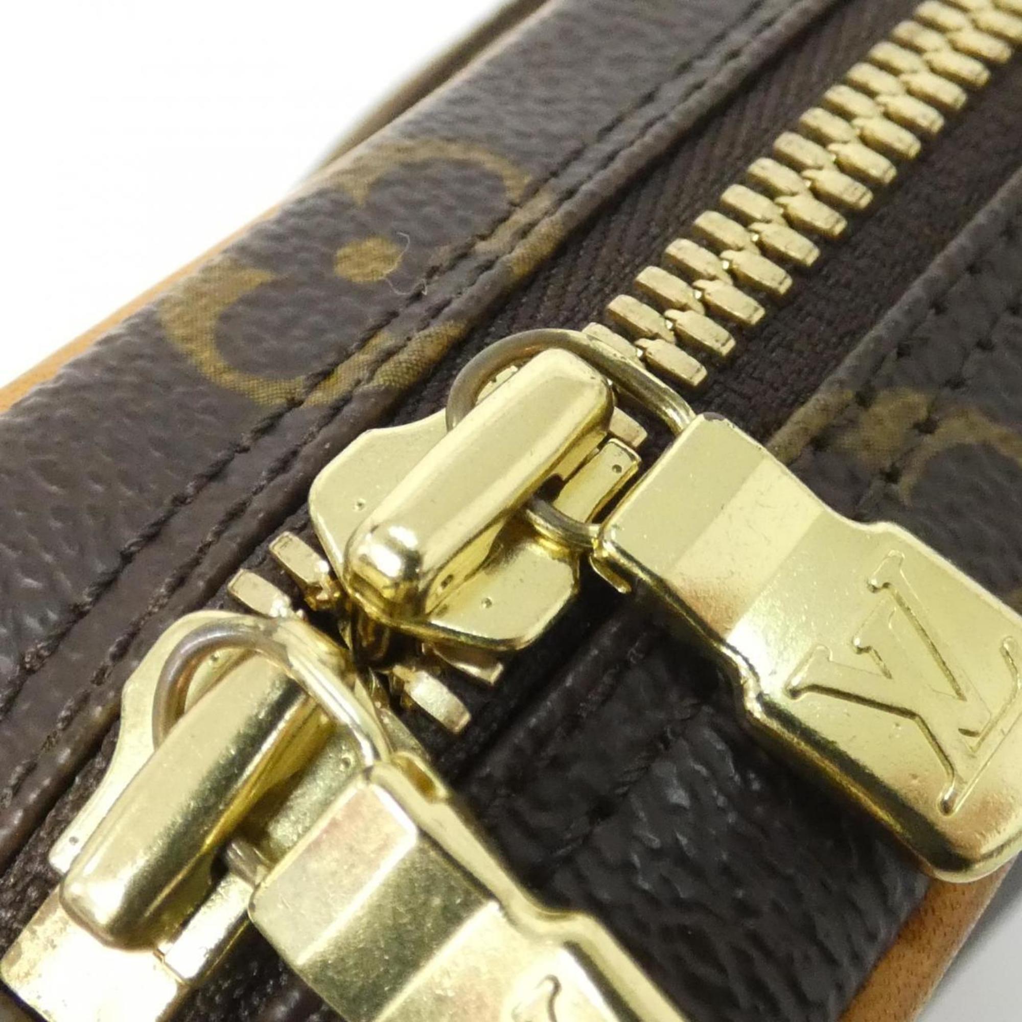 Louis Vuitton Monogram Marron Coated Canvas Pochette Shoulder Bag (Pre-Owned)