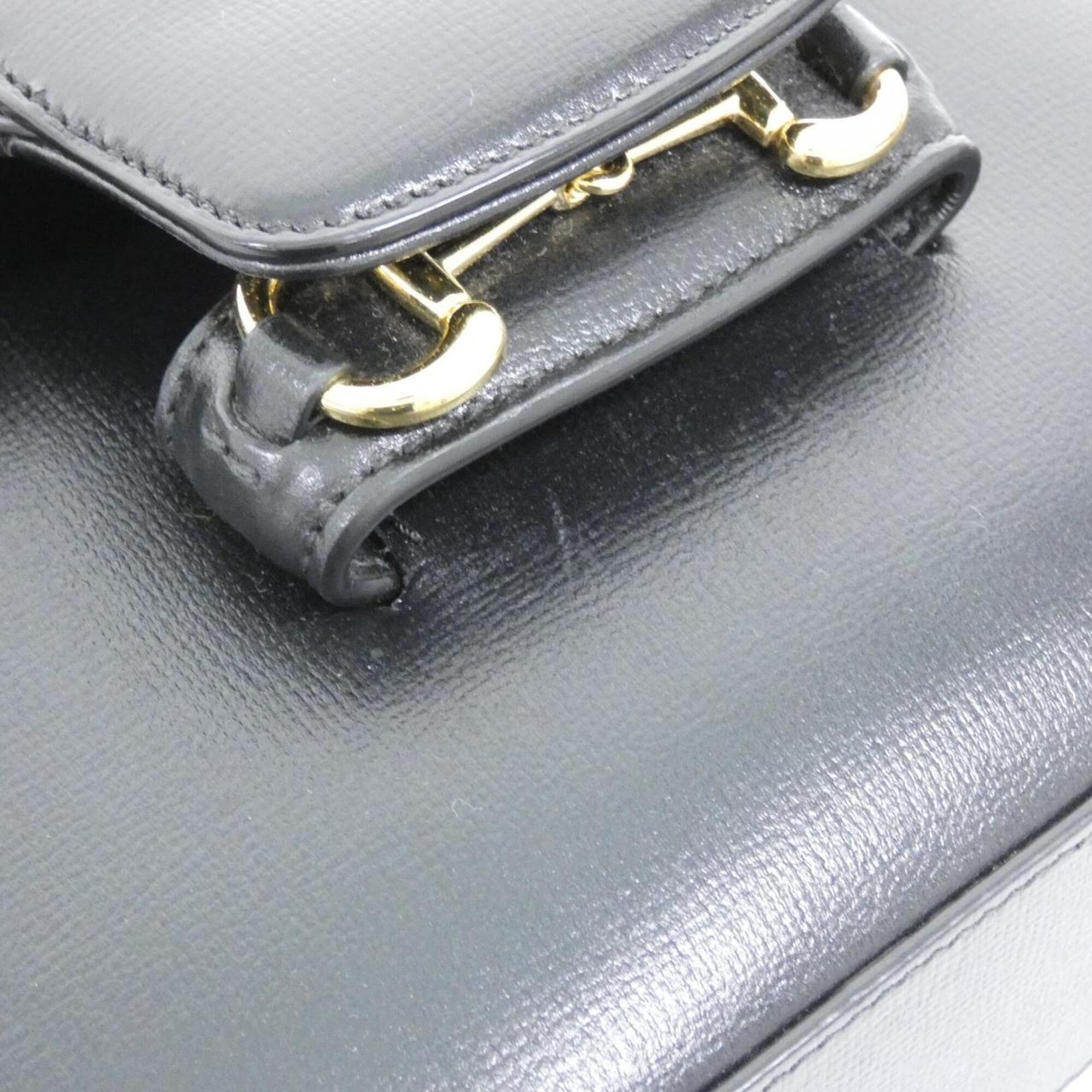 Gucci Black Leather Shoulder Bag (Pre-Owned)