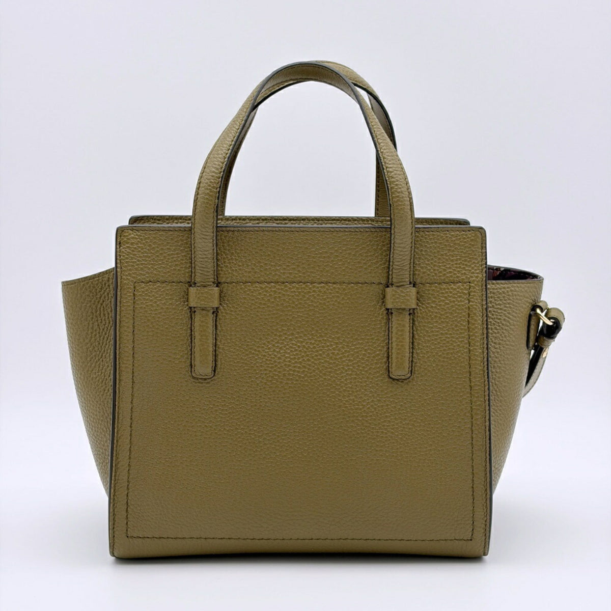 Salvatore Ferragamo Khaki Leather Shoulder Bag Tote Bag (Pre-Owned)