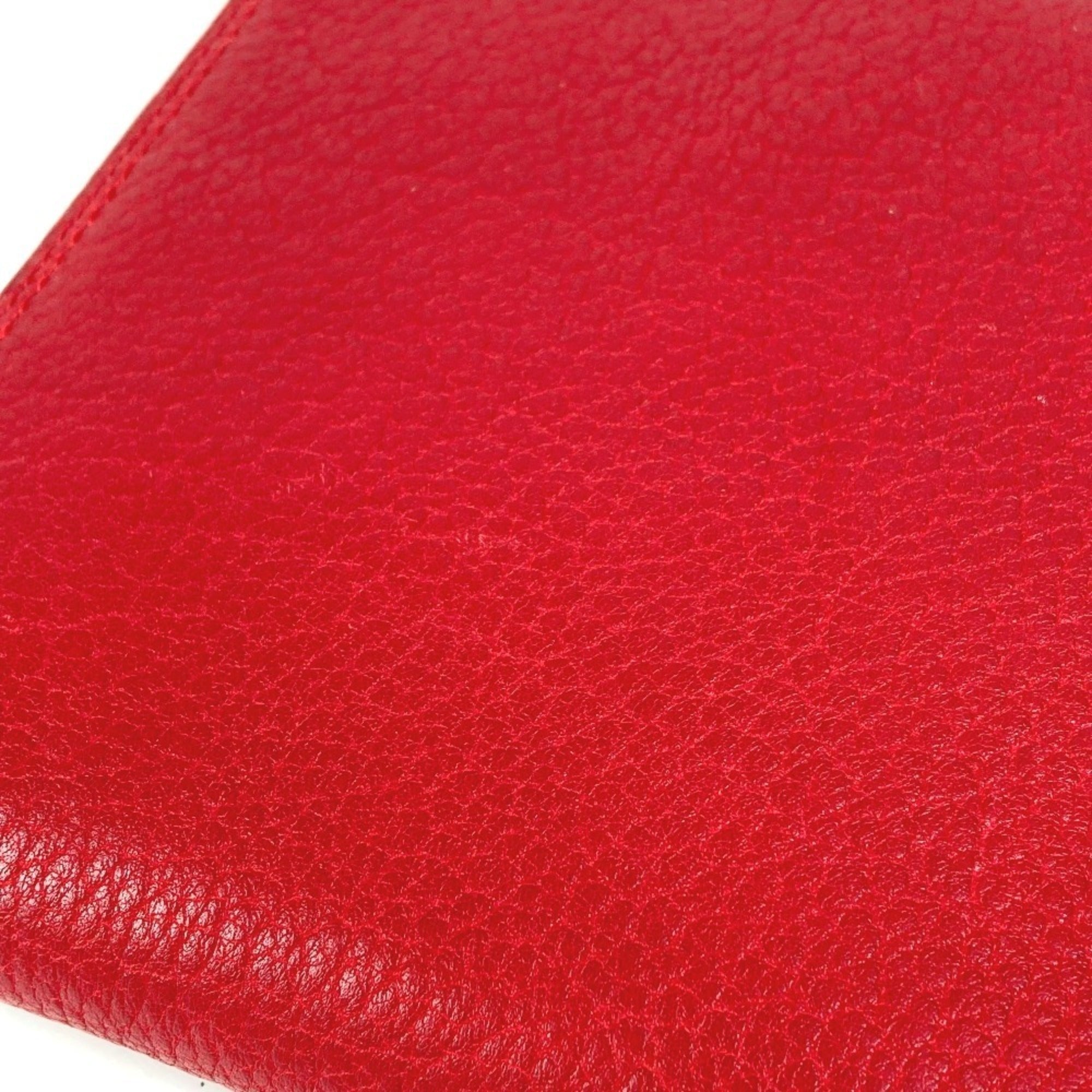 Hermes Red Color Leather Eco-Bag Handbag Shoulder Bag Tote Bag (Pre-Owned)