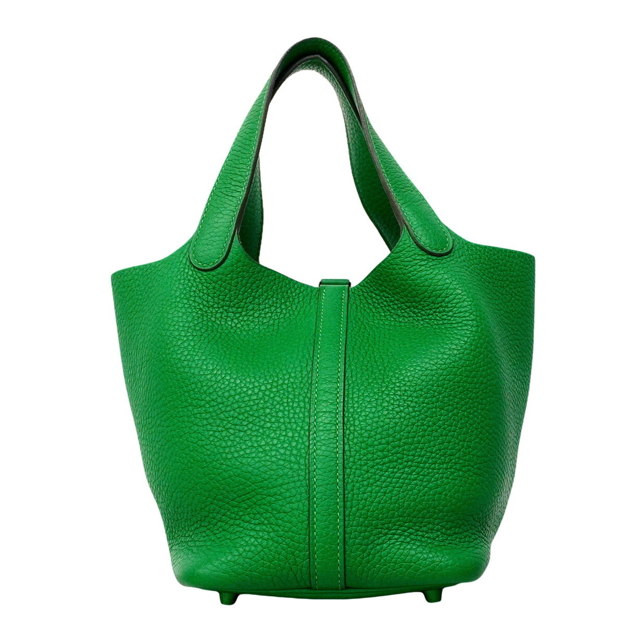 Hermes Bambou Taurillon Clemence Leather Handbag (Pre-Owned)