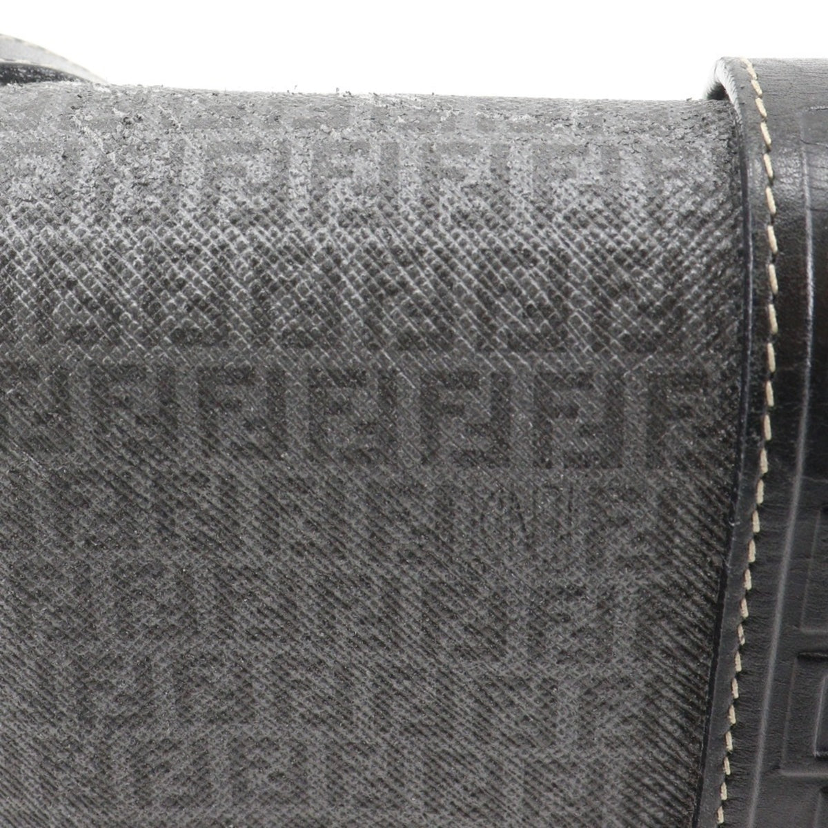 Fendi Zucchino Gray Zucchino Pochette Shoulder Bag (Pre-Owned)