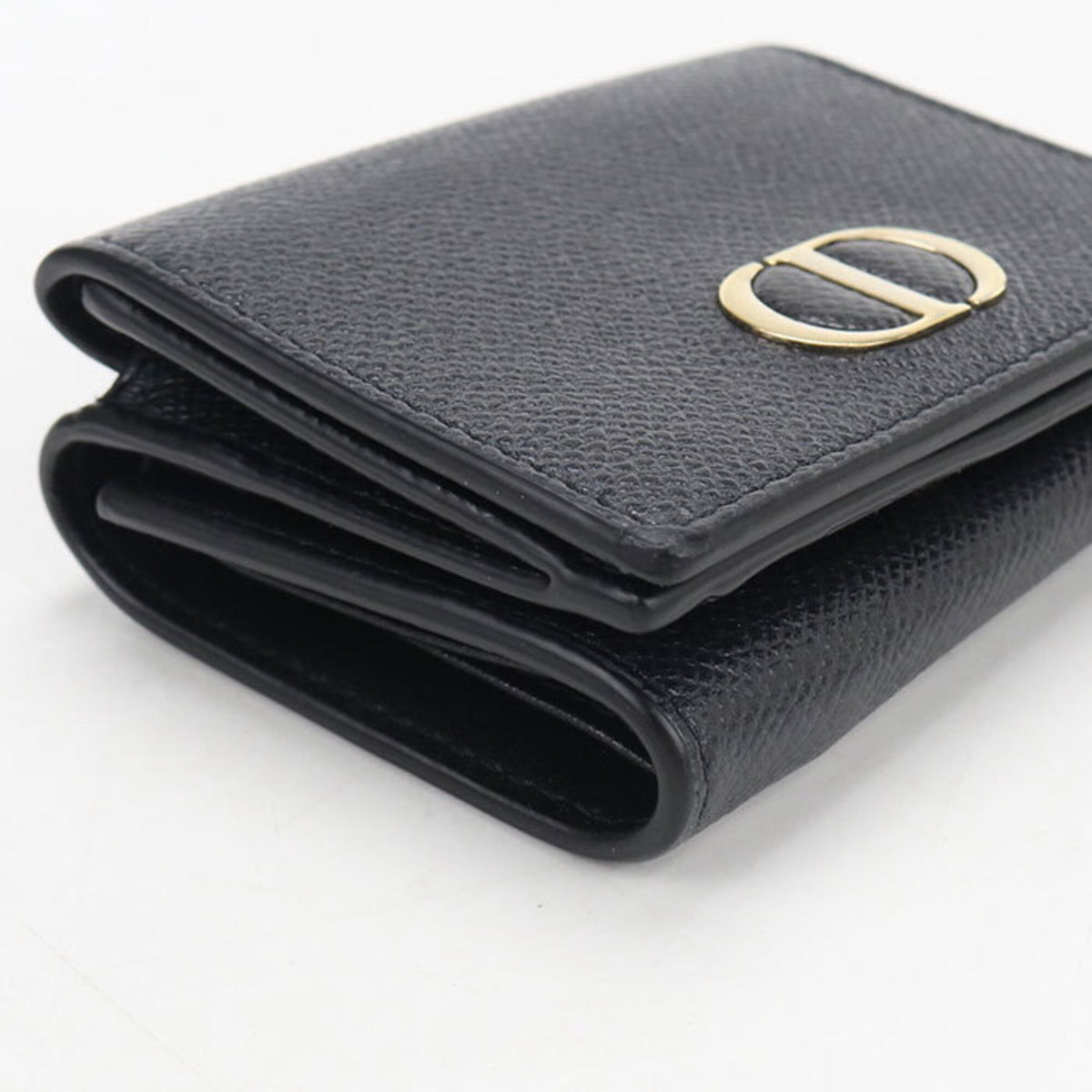 Christian Dior Black Leather Wallet (Tri-Fold) (Pre-Owned)