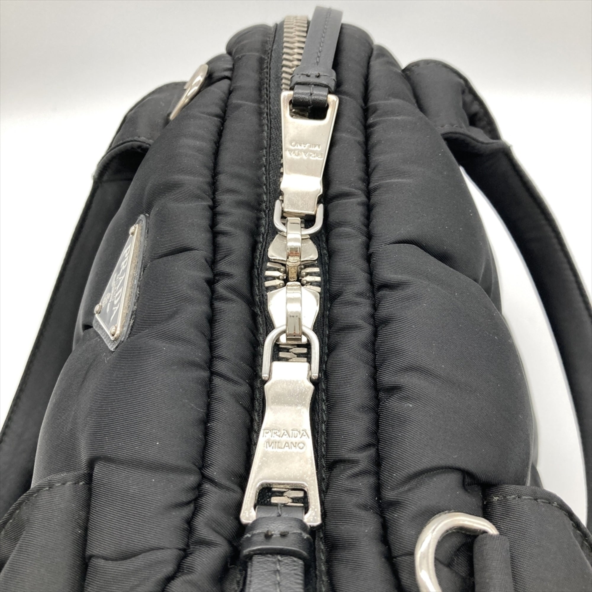 Prada Black Nylon Handbag Shoulder Bag (Pre-Owned)