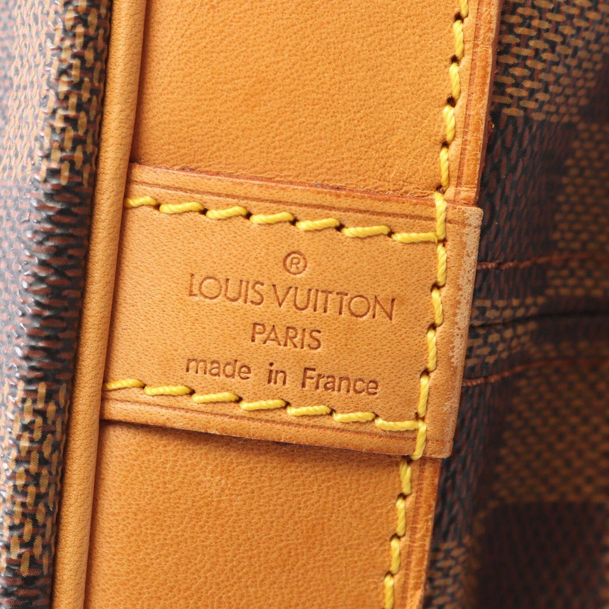 Louis Vuitton Brown Coated Canvas Pvc Damier Canvas Leather Boston Bag Handbag (Pre-Owned)