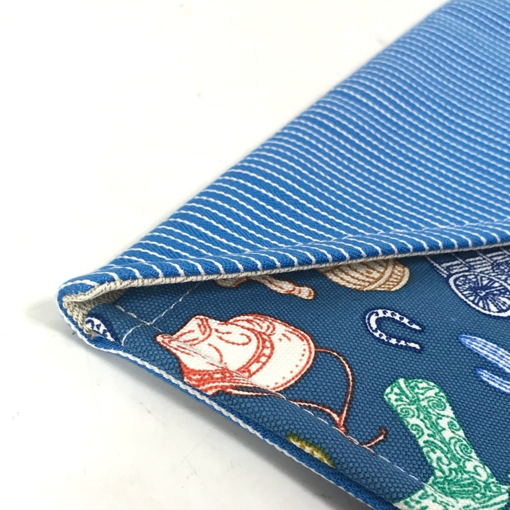 Hermes Blue Cotton Pouch (Pre-Owned)