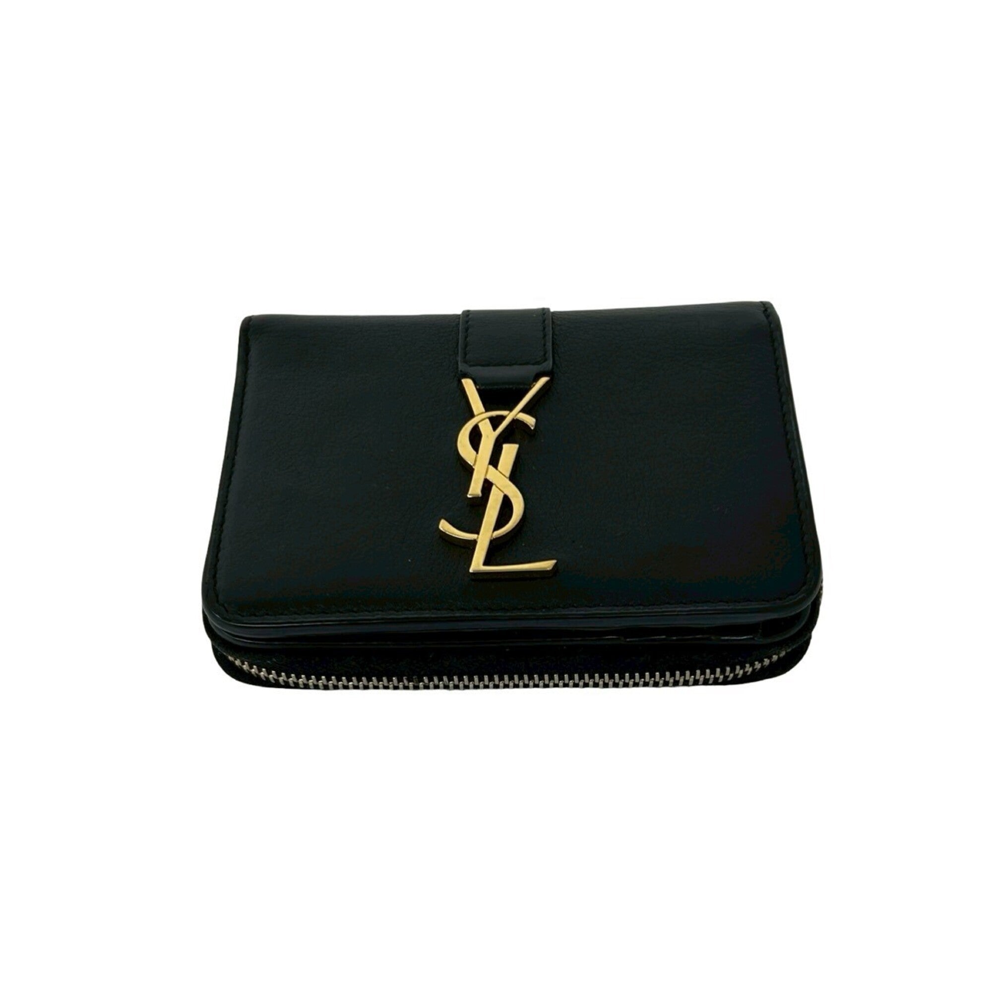 Saint Laurent Black Leather Wallet (Bi-Fold) (Pre-Owned)