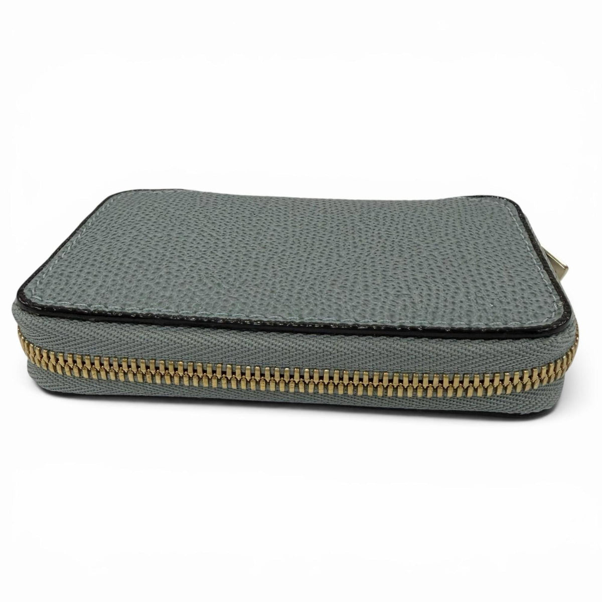 Valextra Blue Gray Leather Coin Purse/Coin Case (Pre-Owned)