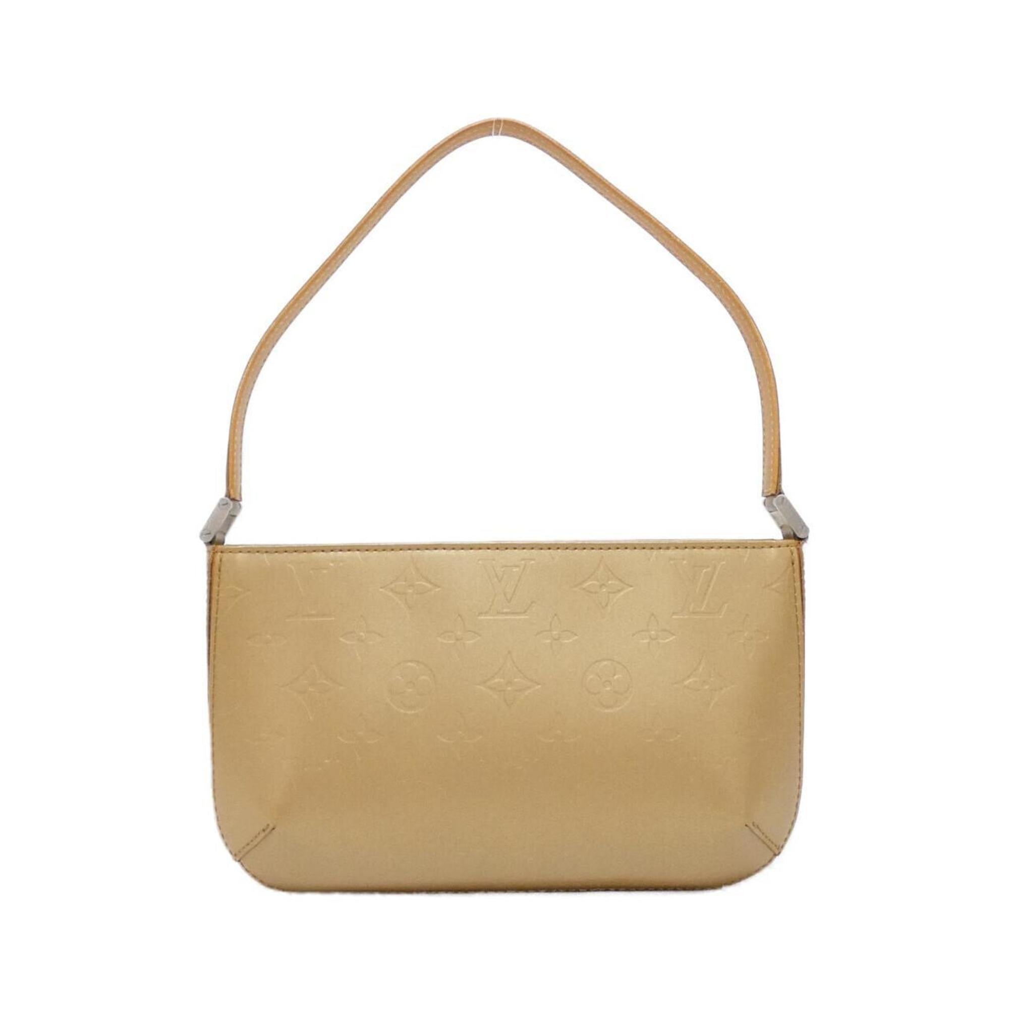 Louis Vuitton Gold Leather Shoulder Bag (Pre-Owned)