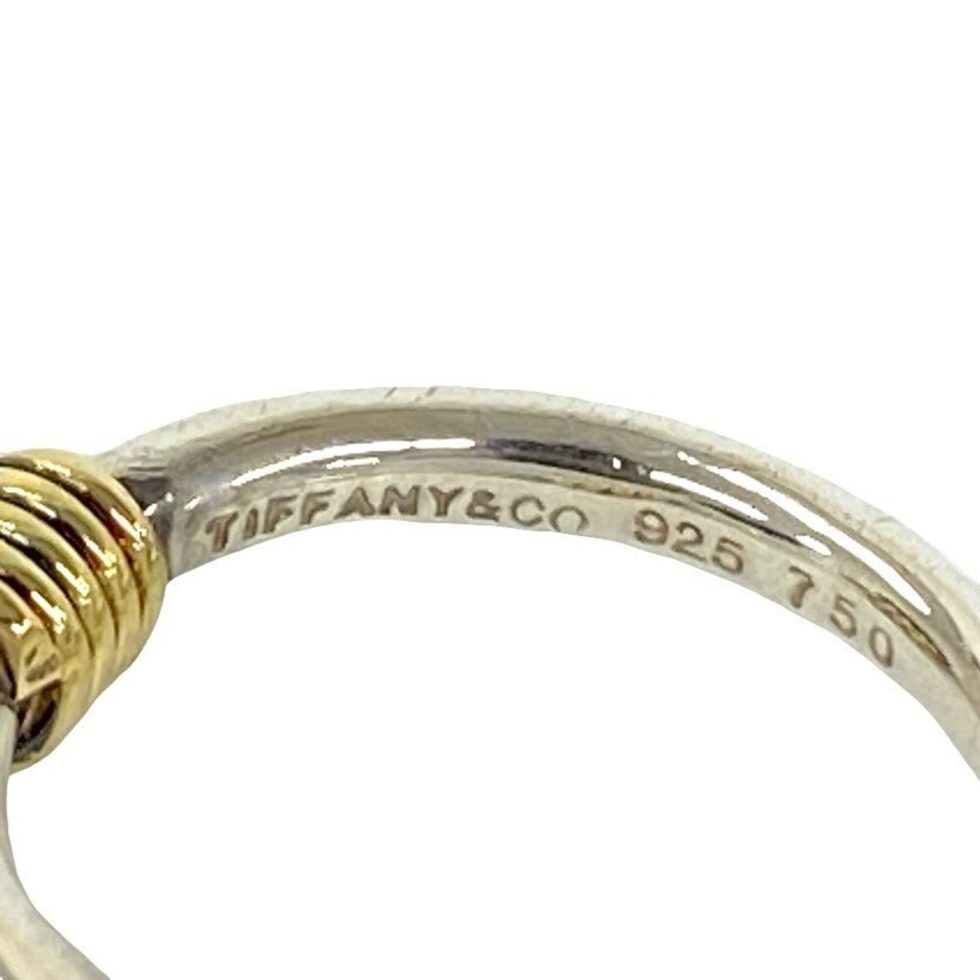 Tiffany Gold Silver Yellow Gold (18K) Silver 925 Band Ring (Pre-Owned)