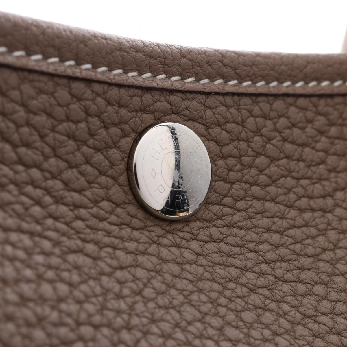 Hermes Gray Negonda Leather Handbag Tote Bag (Pre-Owned)
