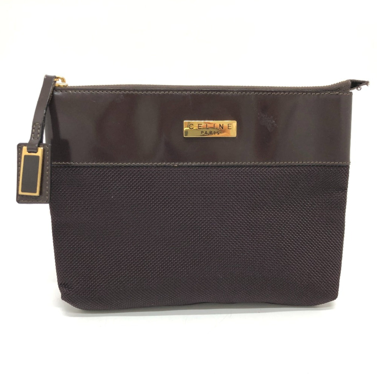 Celine Brown Leather Pouch (Pre-Owned)