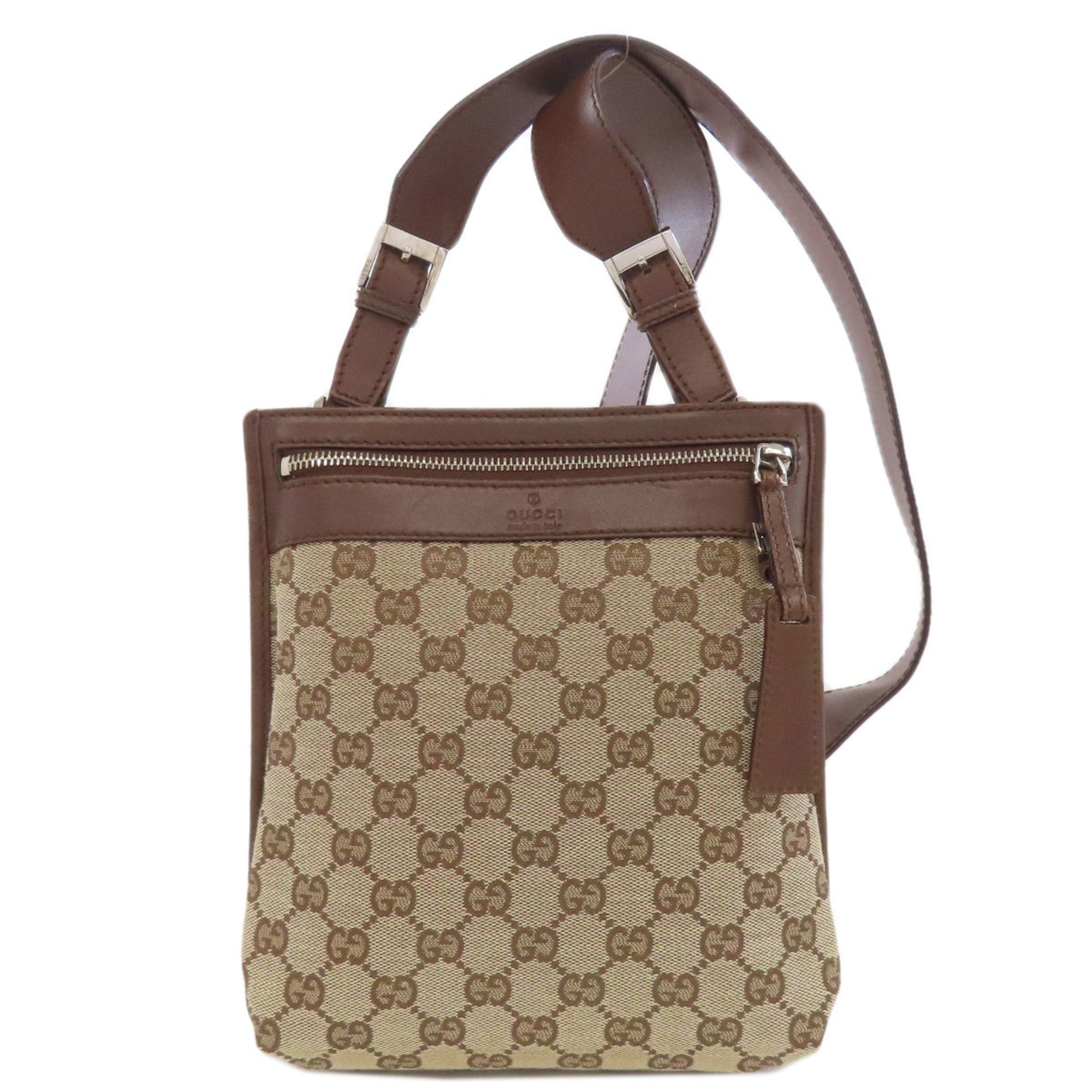 Gucci Brown Canvas Shoulder Bag (Pre-Owned)