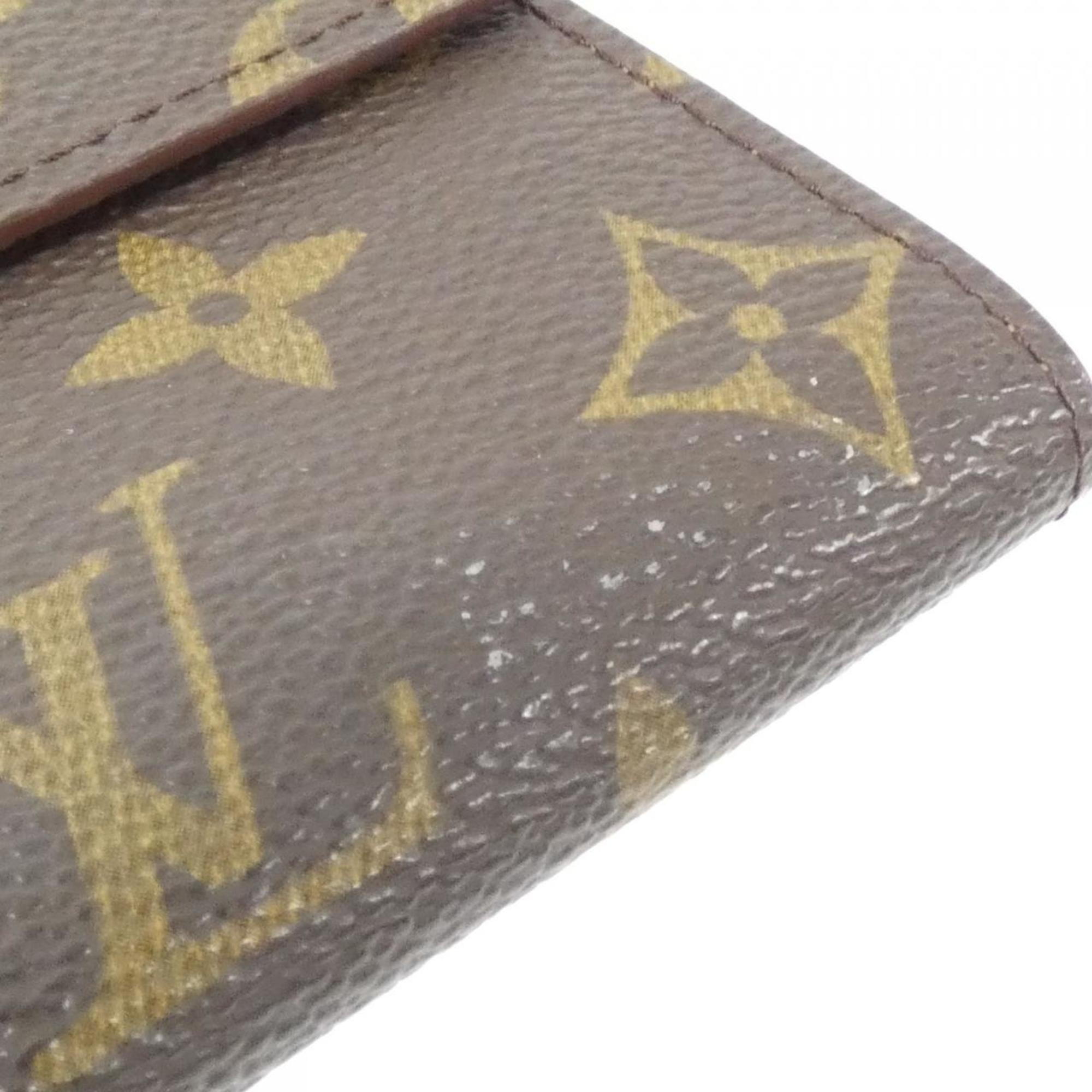 Louis Vuitton Marron Coated Canvas Long Wallet (Bi-Fold) (Pre-Owned)