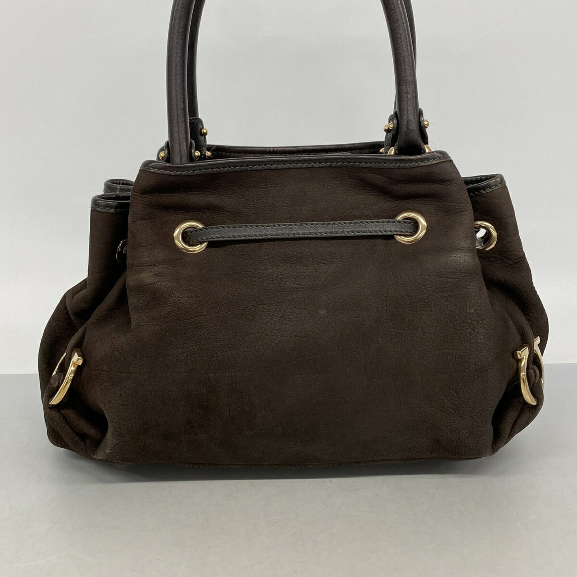 Salvatore Ferragamo Brown Leather Handbag (Pre-Owned)