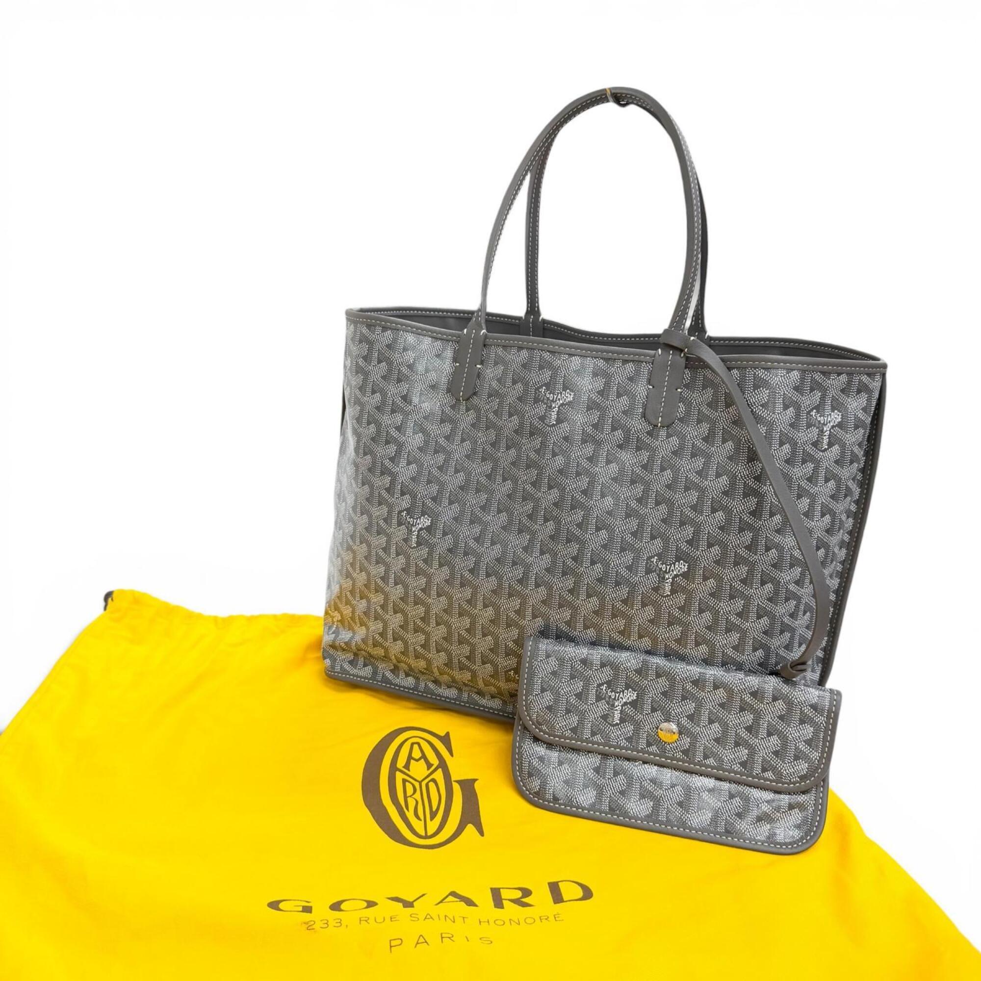 Goyard Gray Leather Canvas Pouch Tote Bag (Pre-Owned)