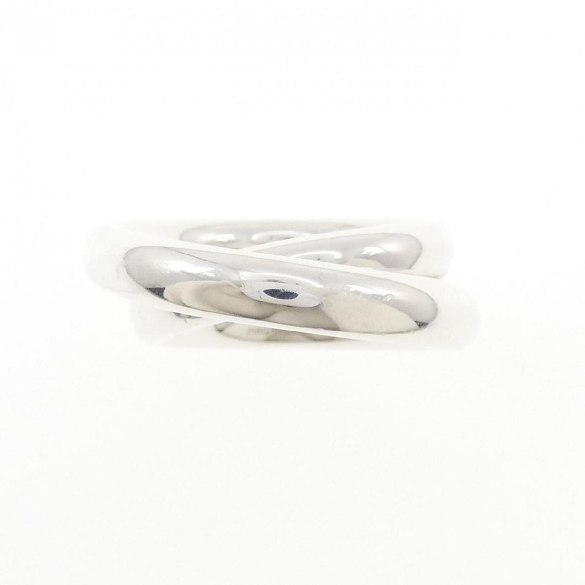 Hermes Silver 925 Band Ring (Pre-Owned)