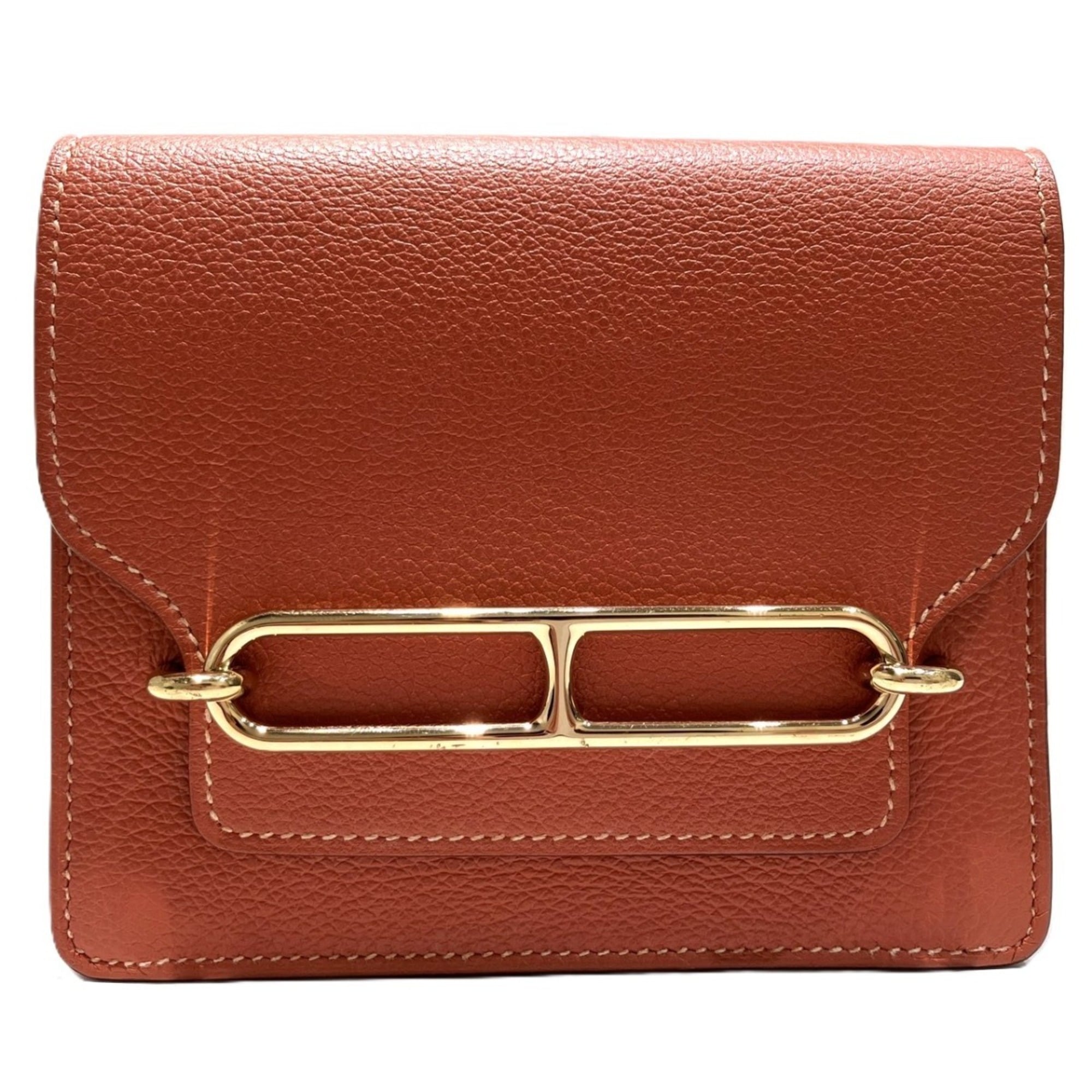 Hermes Potiron Chevre Myzore Leather Wallet (Bi-Fold) (Pre-Owned)