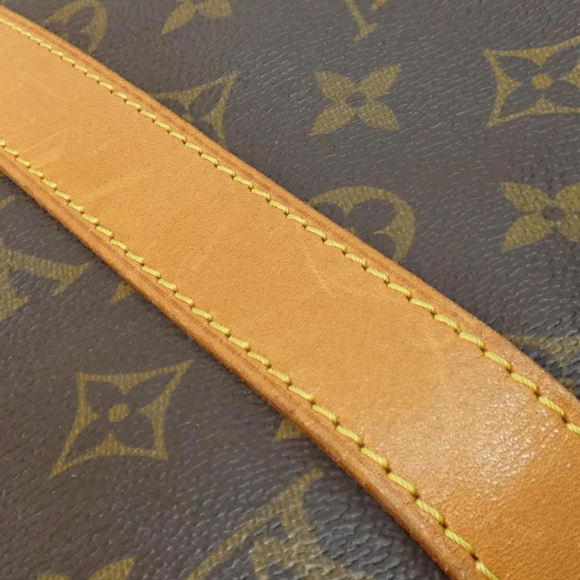 Louis Vuitton Monogram Marron Coated Canvas Boston Bag (Pre-Owned)