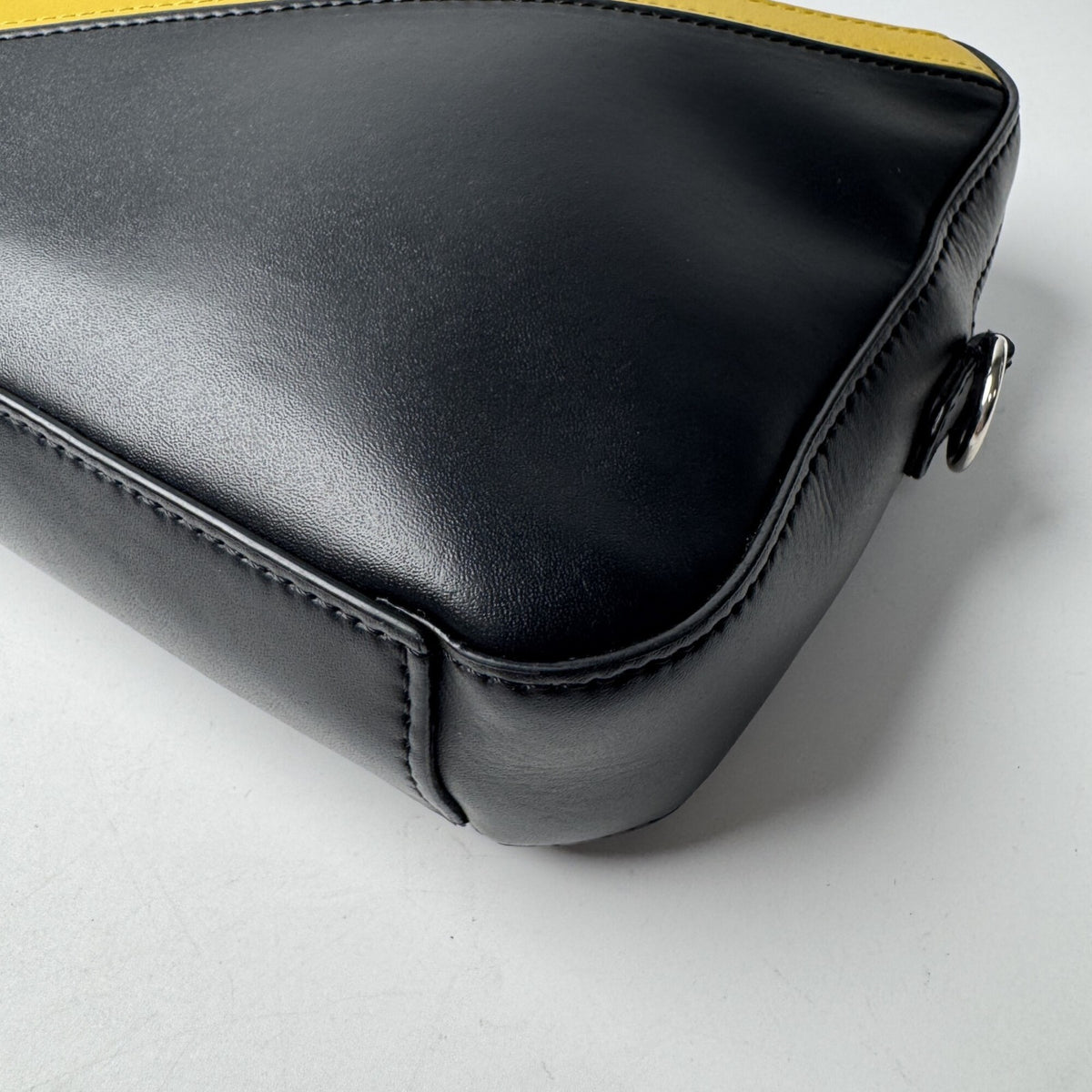 Fendi Black Gray Yellow Leather Pvc Shoulder Bag (Pre-Owned)
