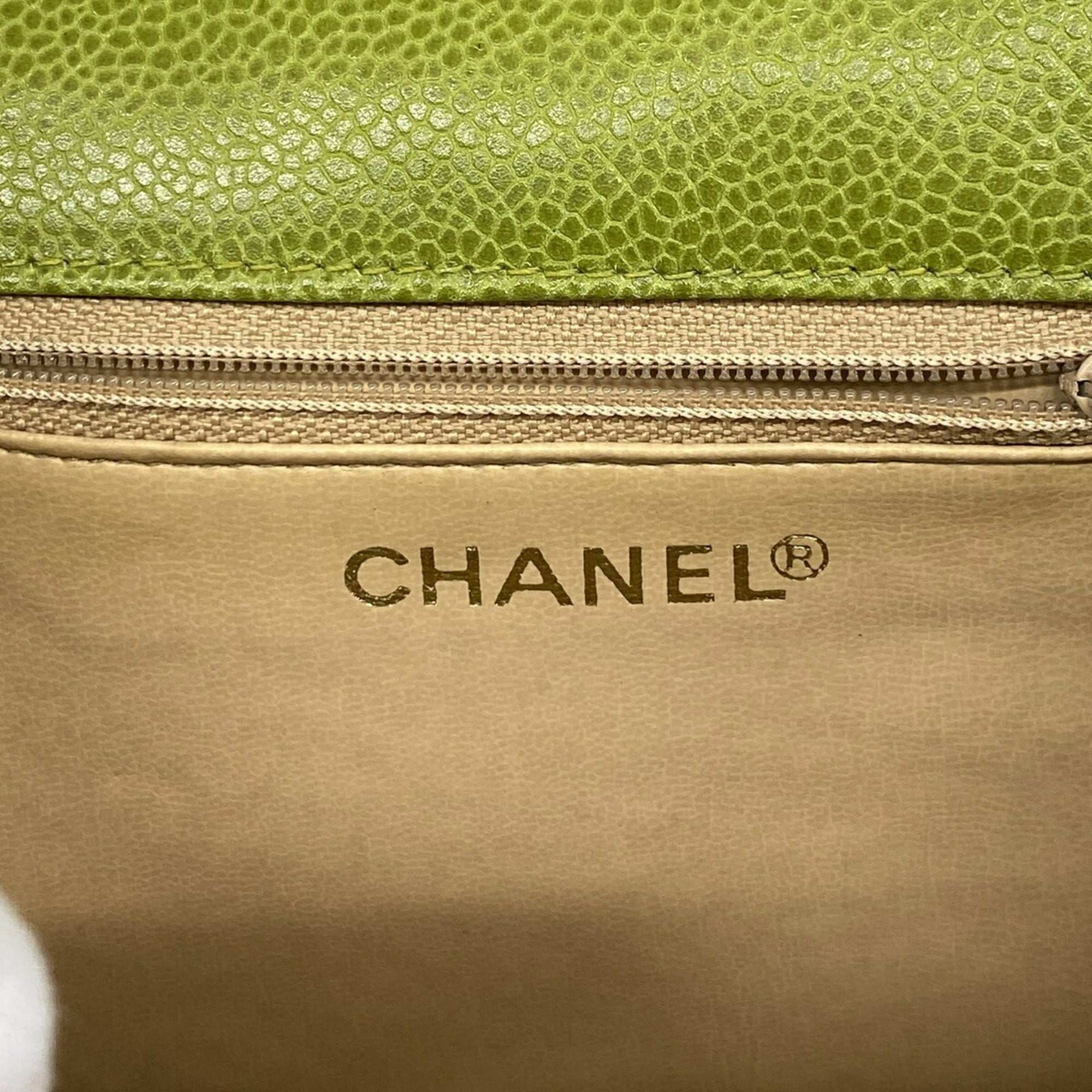 Chanel Moss Green Grained Calfskin Fanny Pack (Pre-Owned)