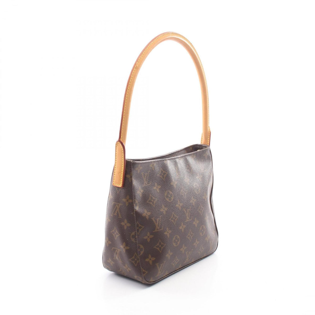 Louis Vuitton Brown Coated Canvas Leather Handbag Shoulder Bag (Pre-Owned)