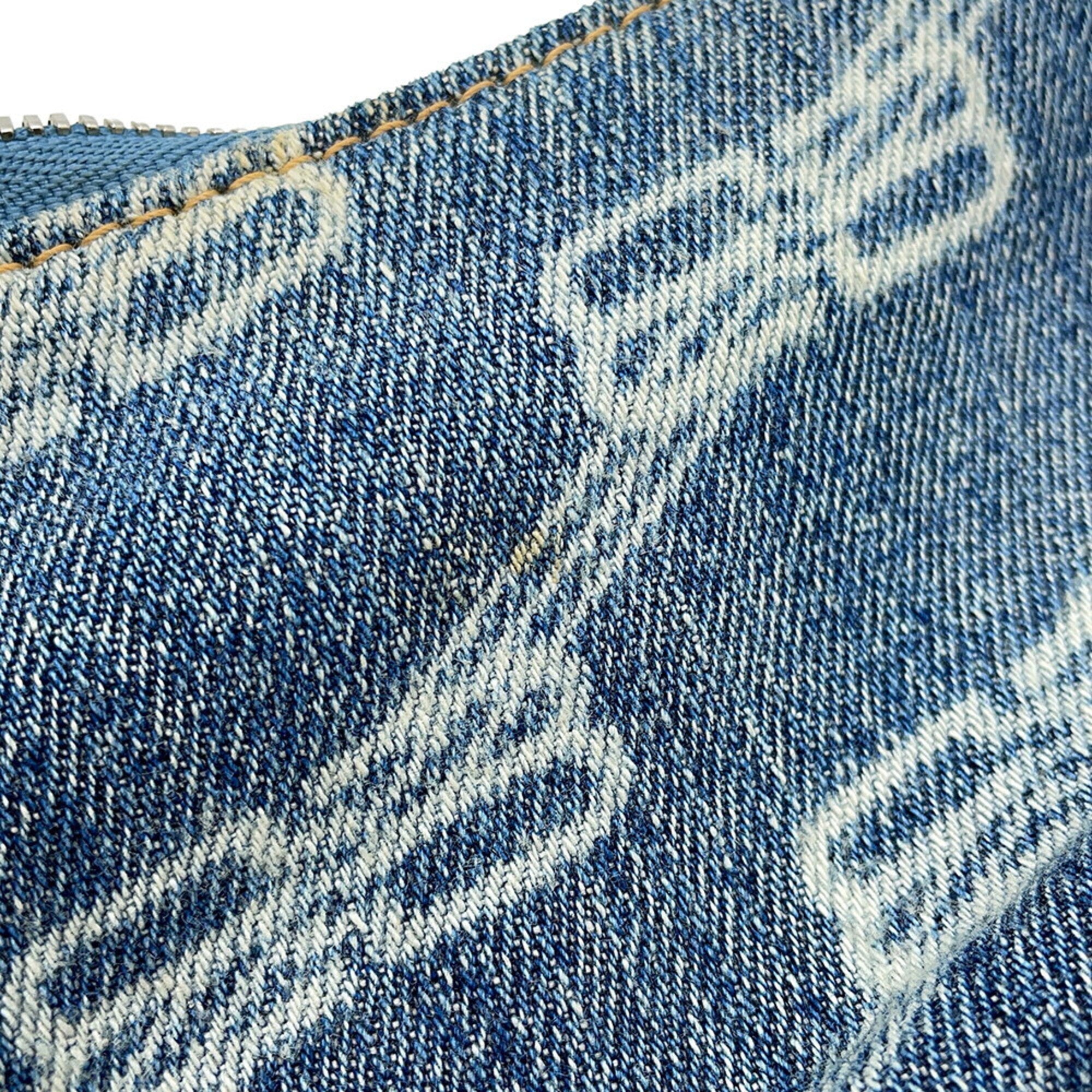 Balenciaga Blue White Denim Handbag Shoulder Bag (Pre-Owned)