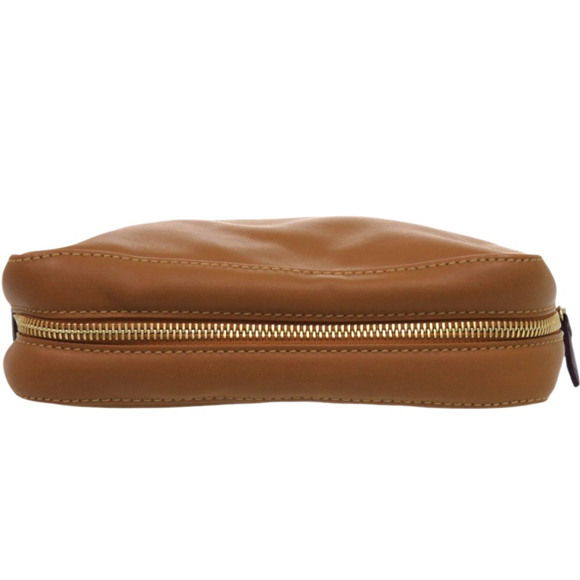 Longchamp Brown Camel Leather Shoulder Bag (Pre-Owned)