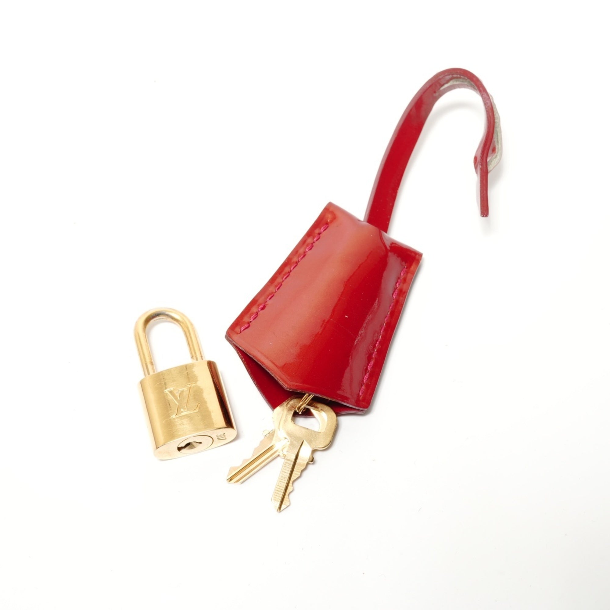 Louis Vuitton Monogram Red Color Monogram Vernis Handbag (Pre-Owned)
