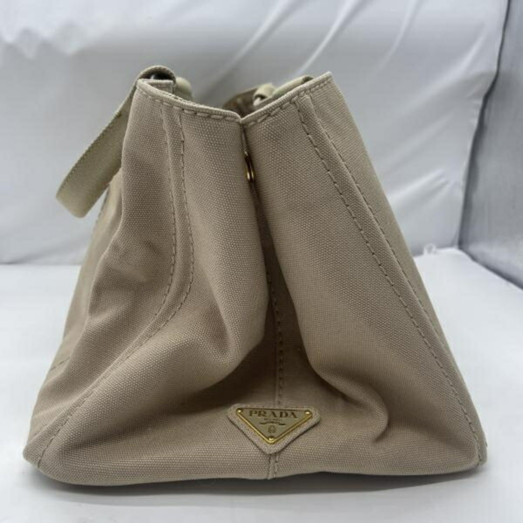 Prada Canapa Beige Tote Bag (Pre-Owned)