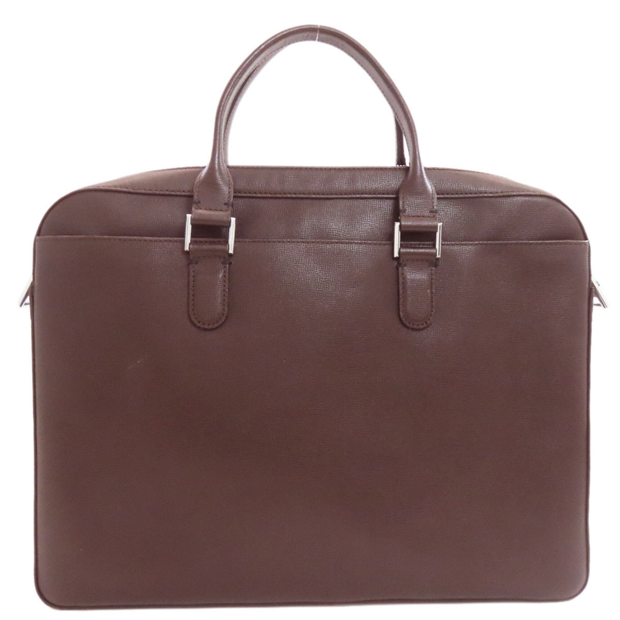 Longchamp Brown Leather Briefcase (Pre-Owned)