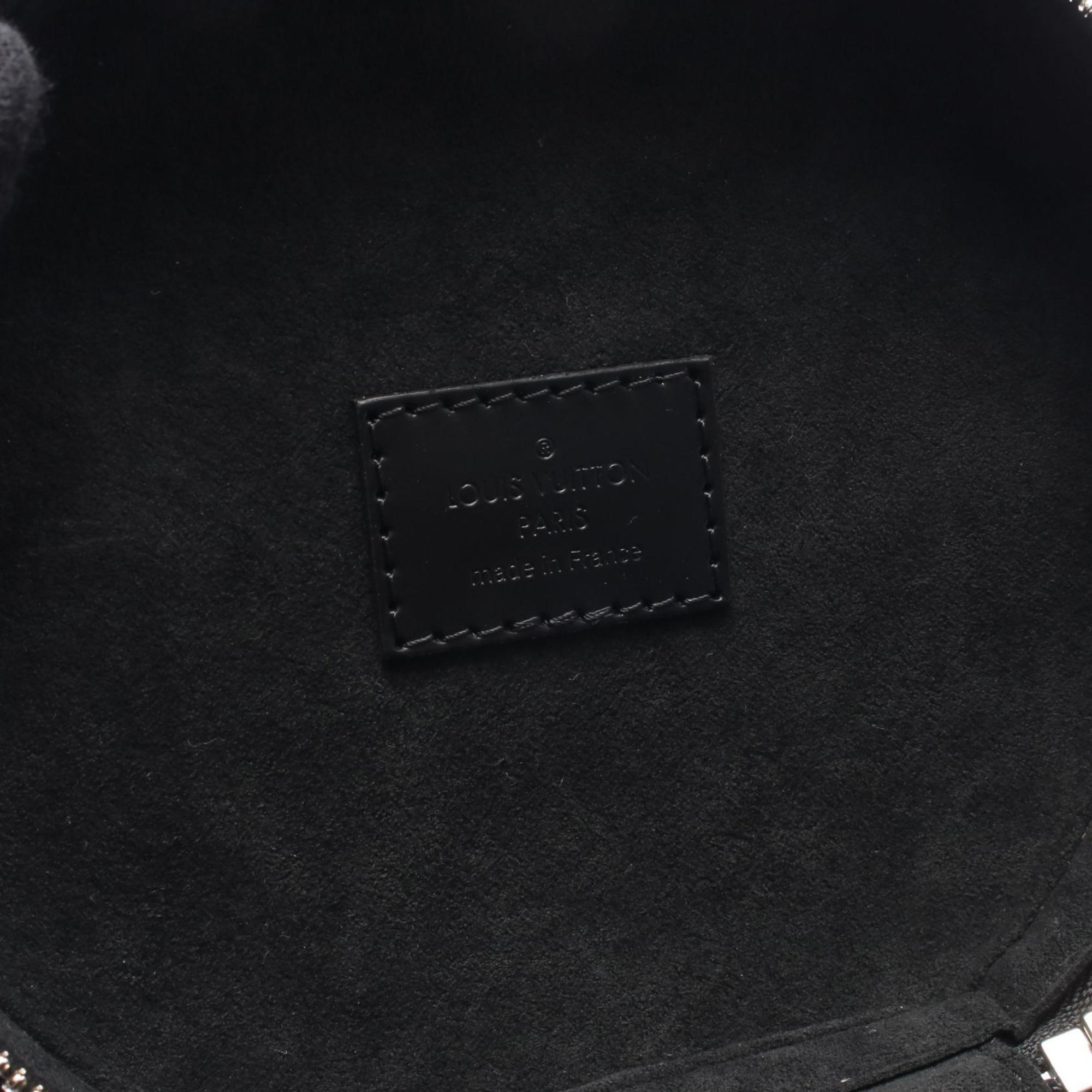 Louis Vuitton Black Silver Leather Handbag (Pre-Owned)